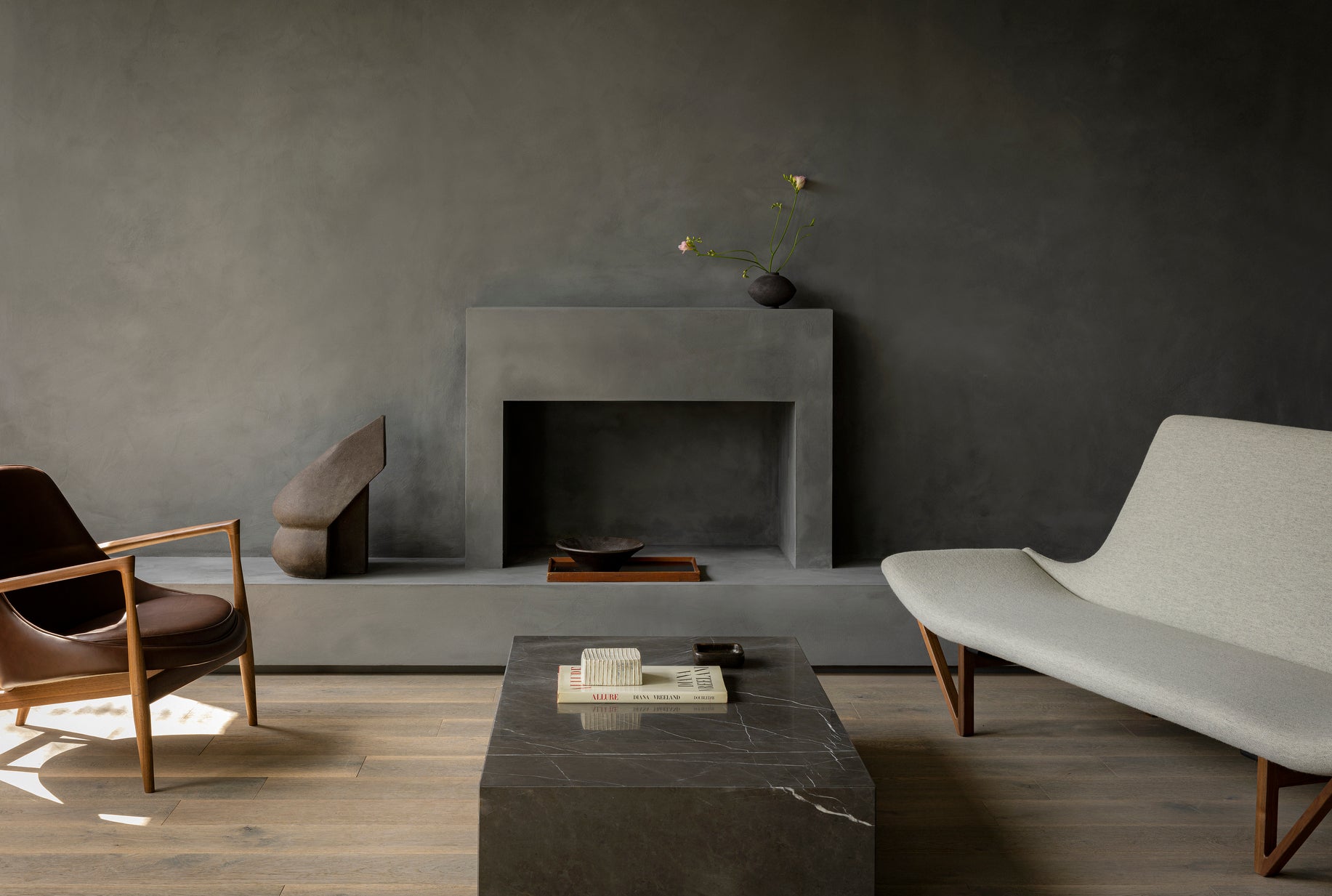 Couchtisch PLINTH GRAND brauner Marmor