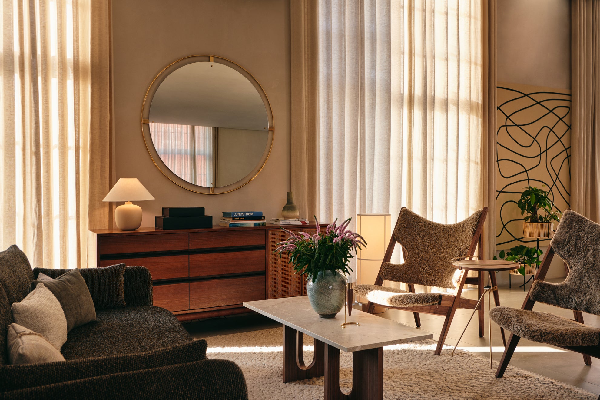 Round Mirror NIMBUS Polished Brass
