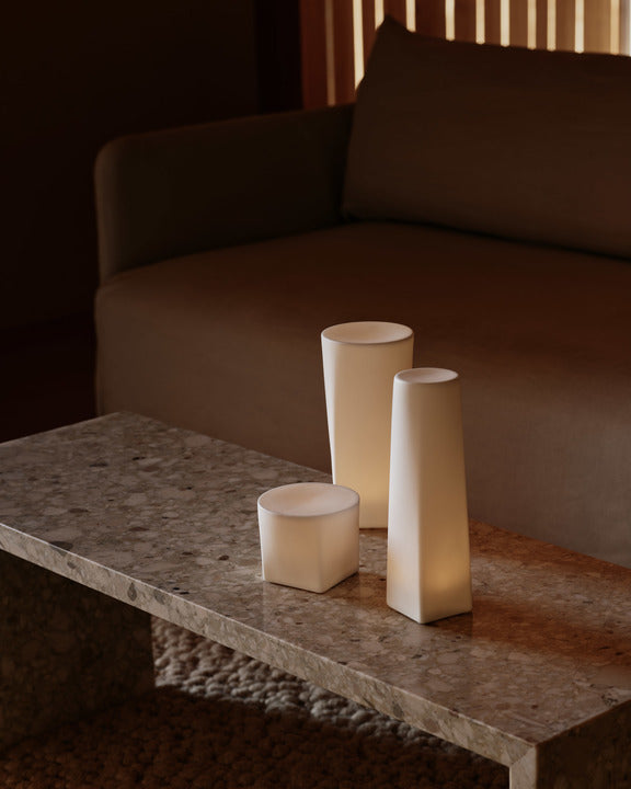 PLINTH BRIDGE Coffee Table Gray Marble