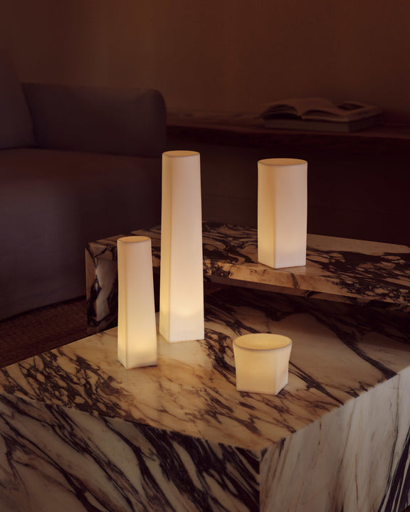 PLINTH BRIDGE Coffee Table Gray Marble