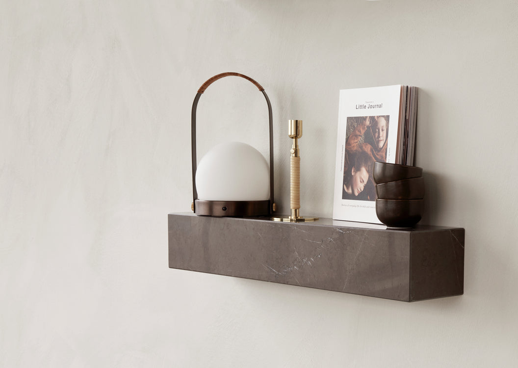 Wandregal PLINTH brauner Marmor