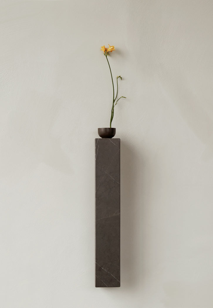 Wandregal PLINTH brauner Marmor