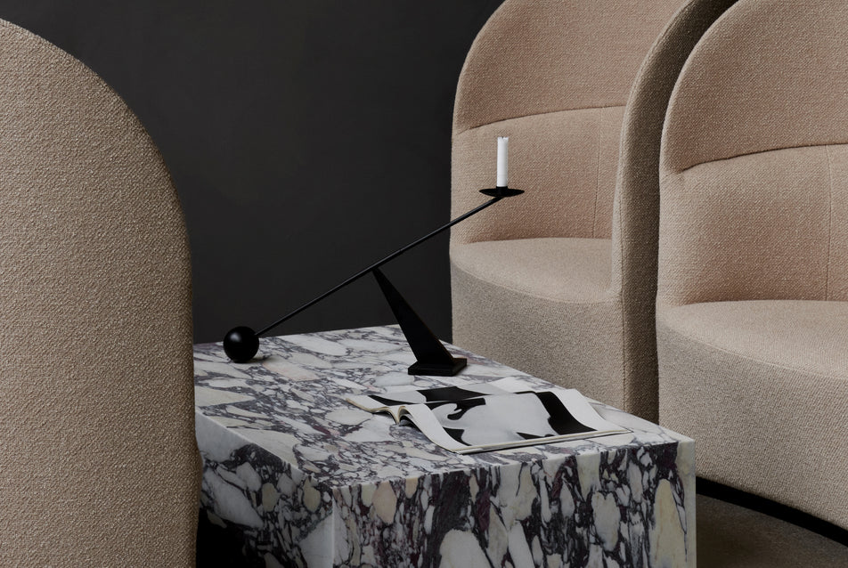 Sofa z wysokim oparciem TEAROOM jasnobeżowy