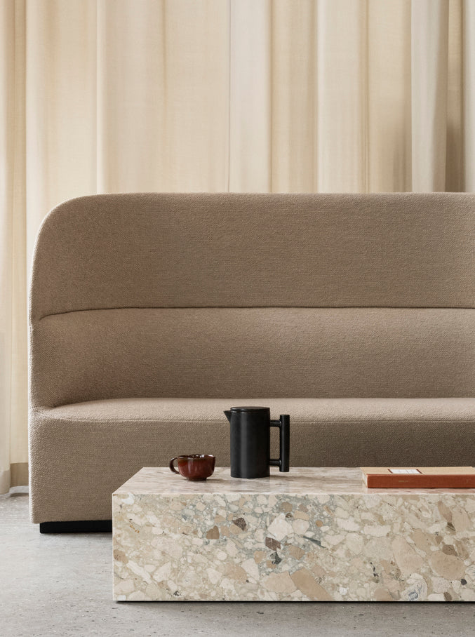 Sofa z wysokim oparciem TEAROOM jasnobeżowy