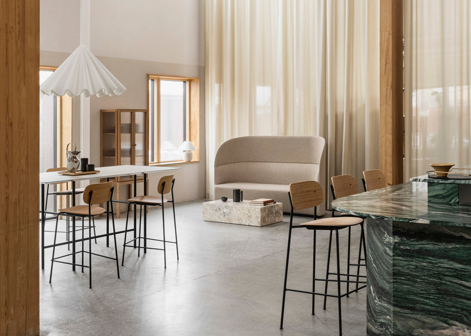 Sofa z wysokim oparciem TEAROOM jasnobeżowy