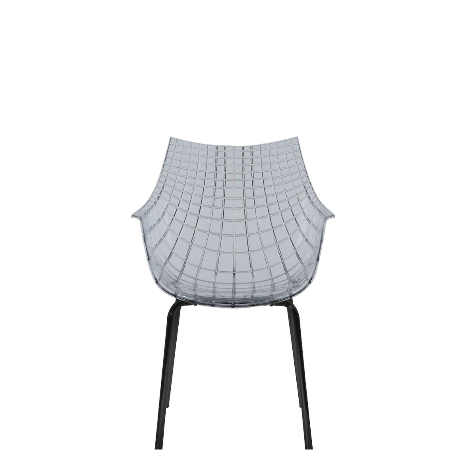 Meridiana chair smoked with a black base