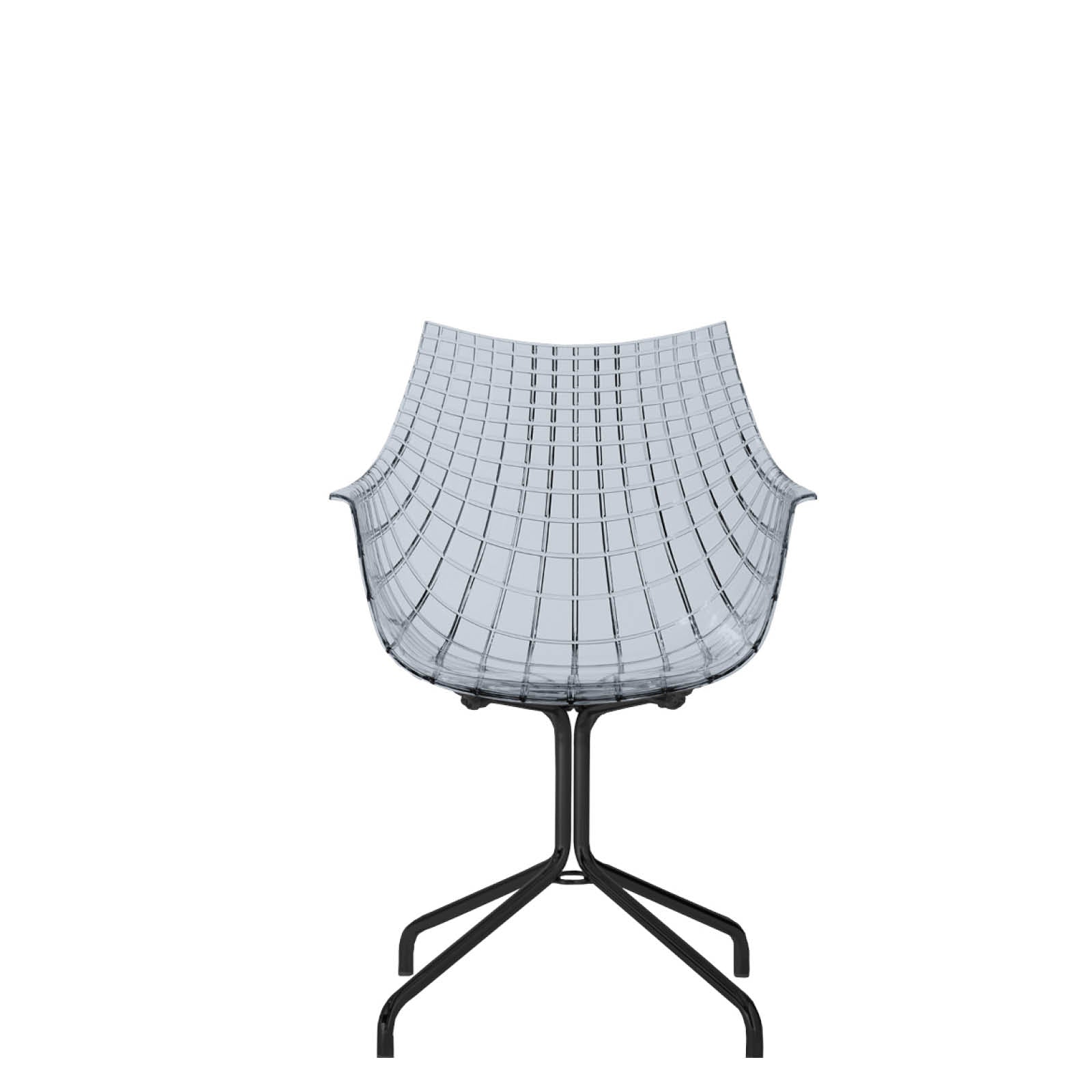 Meridiana chair smoked with a black base