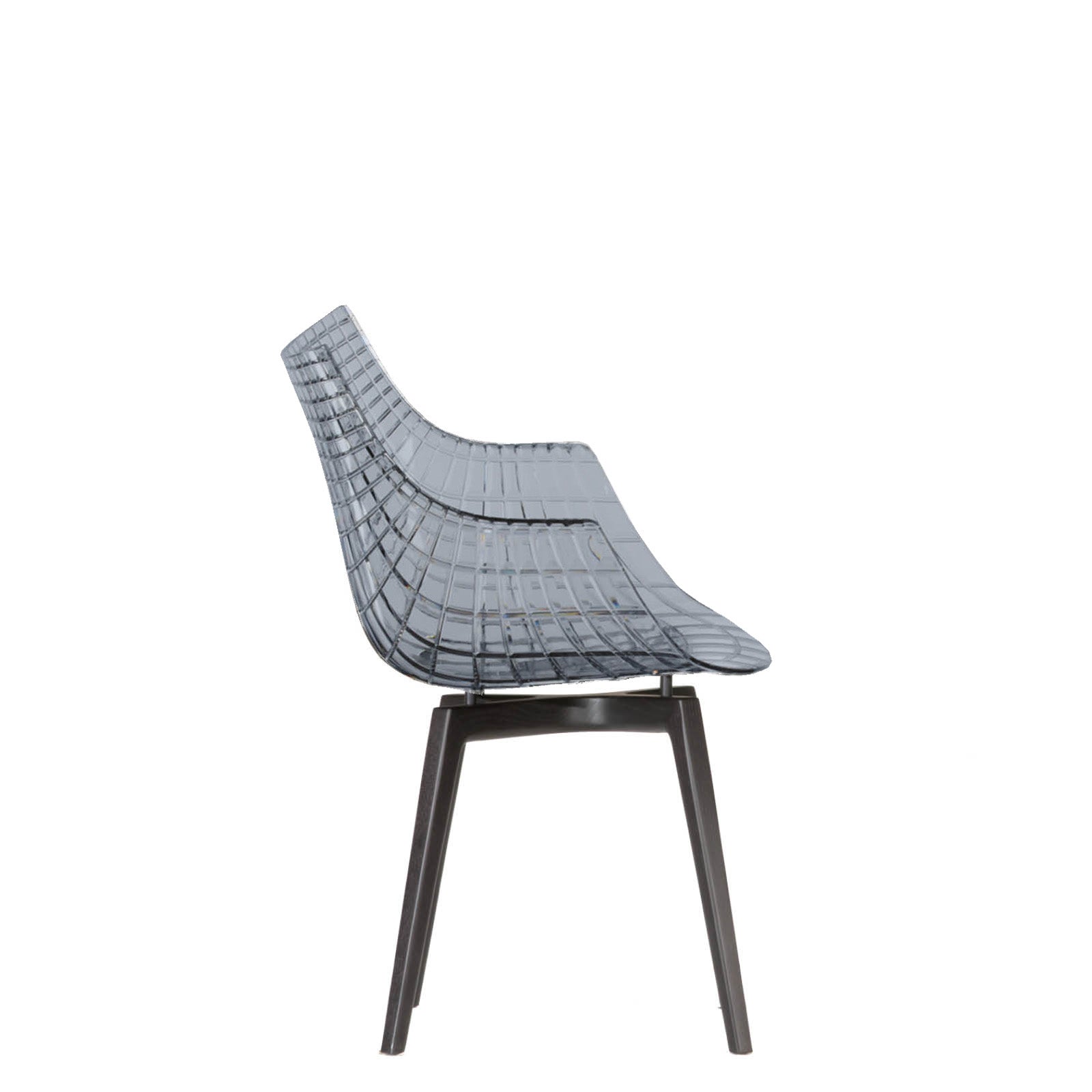 Meridiana chair smoked with black ash base