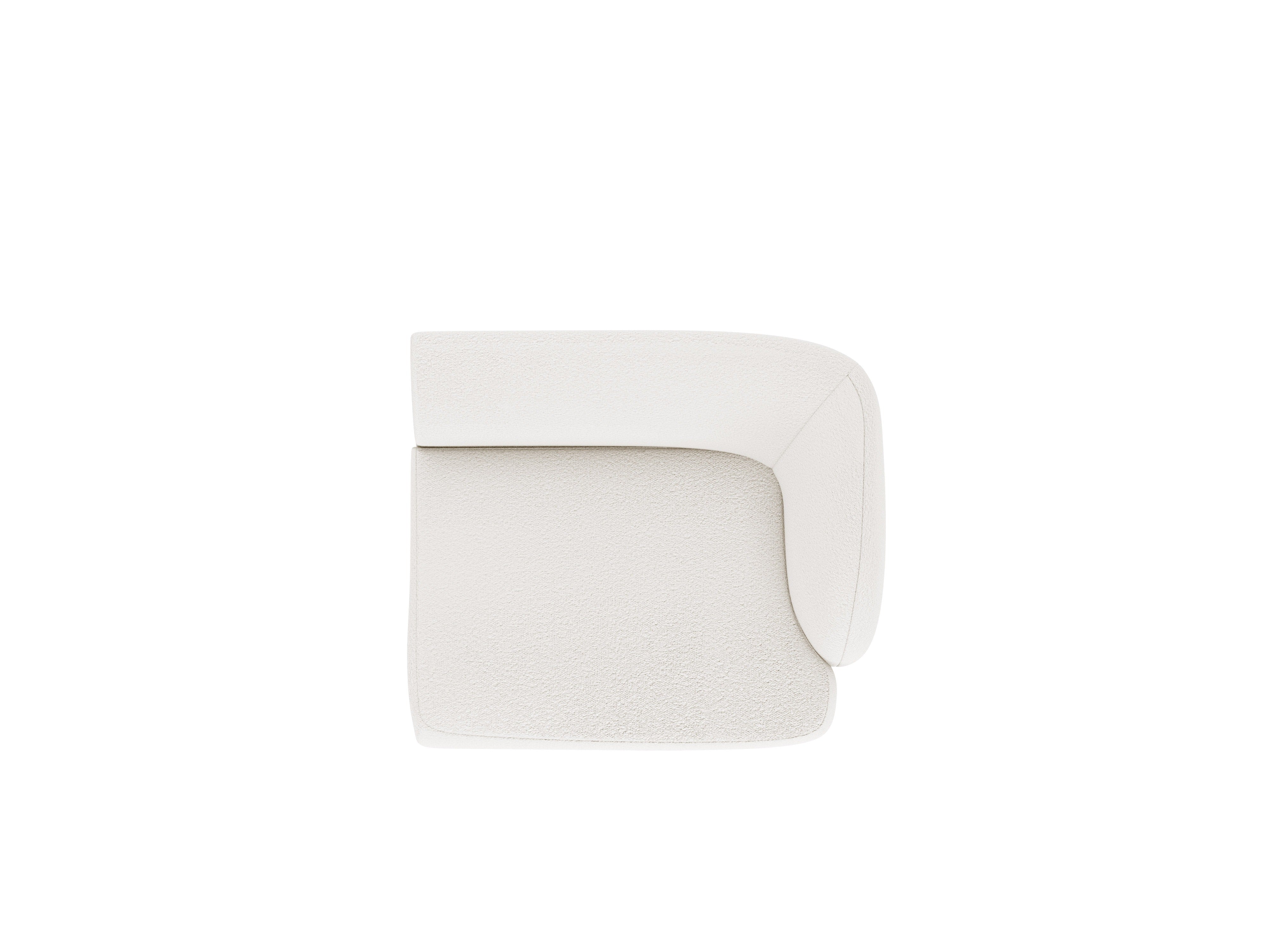 Modulares Sofa MILEY - rechter Modul in weißem Boucle