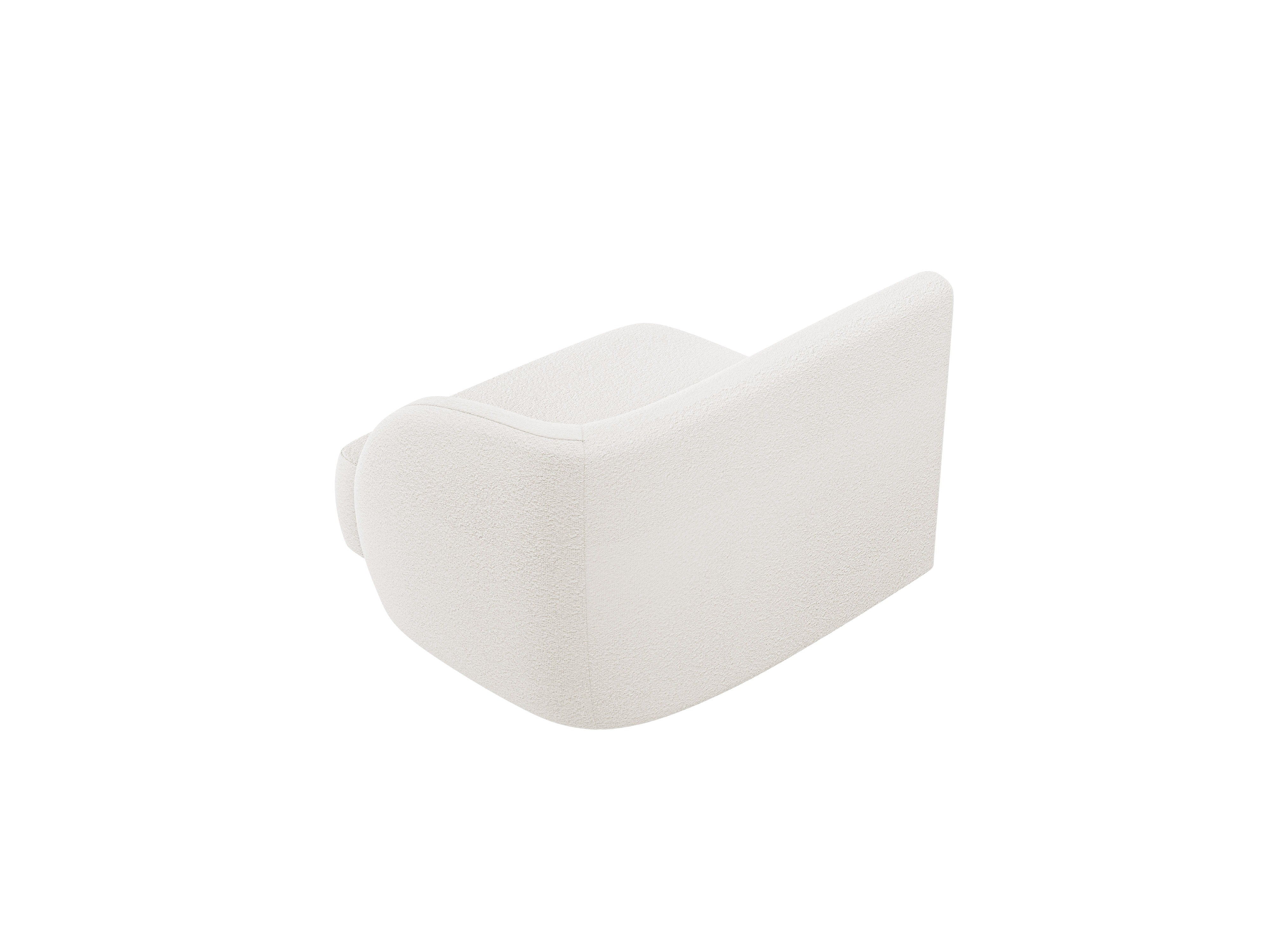 Modulares Sofa MILEY - rechter Modul in weißem Boucle
