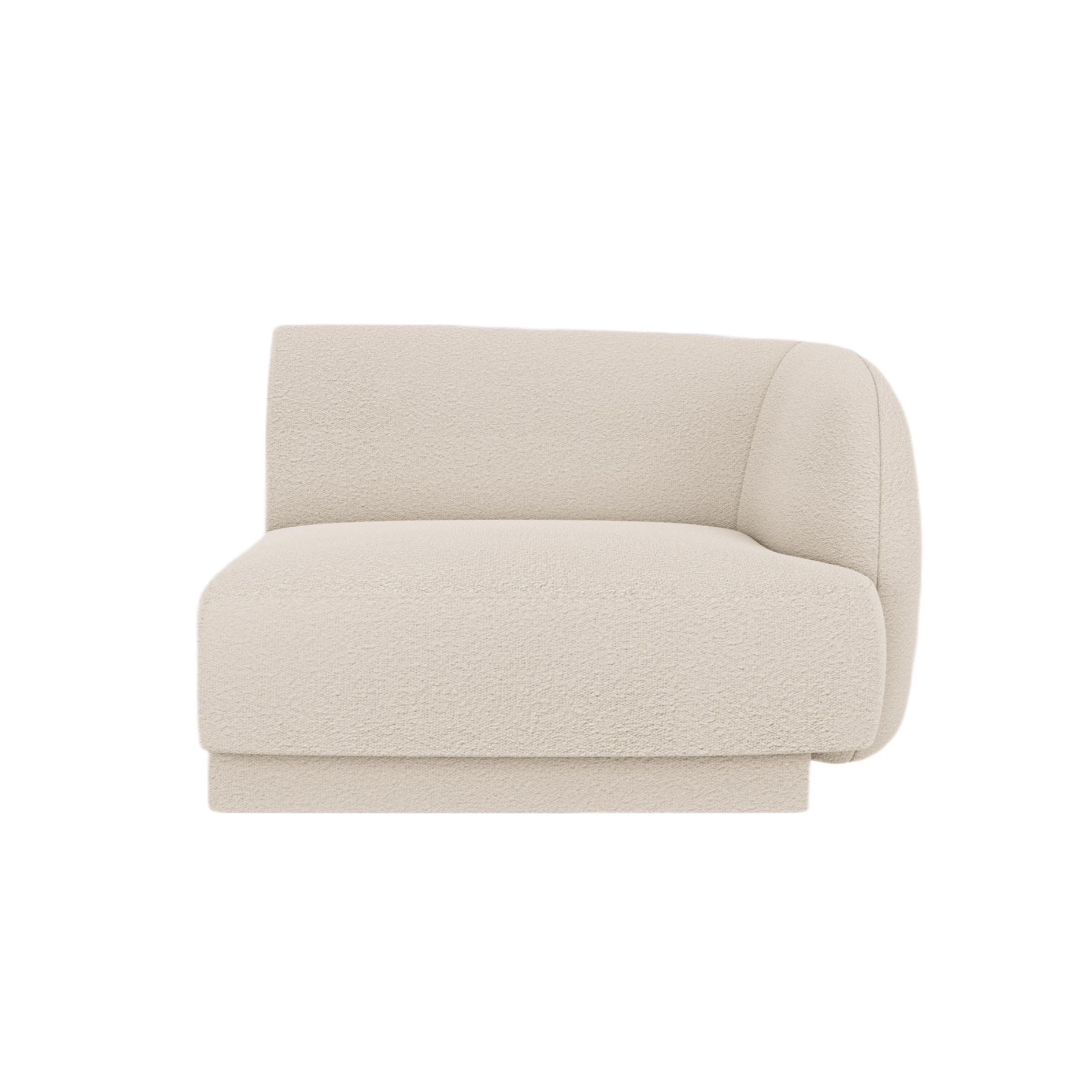 Modulsofa MILEY - rechte Modulkombination in beigem Boucle