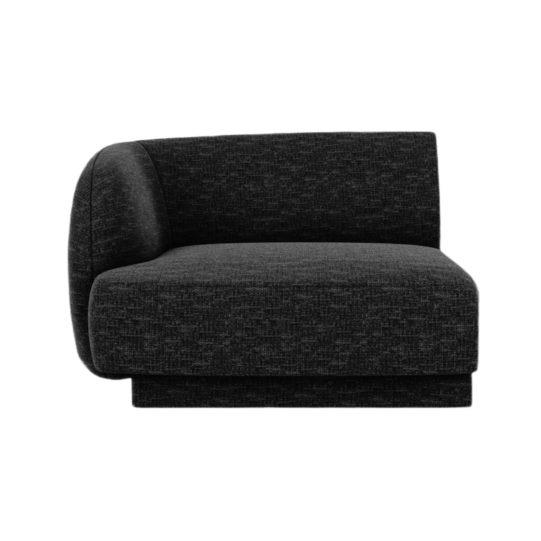 Modulares Sofa - Linkes Modul MILEY schwarzer Chenille
