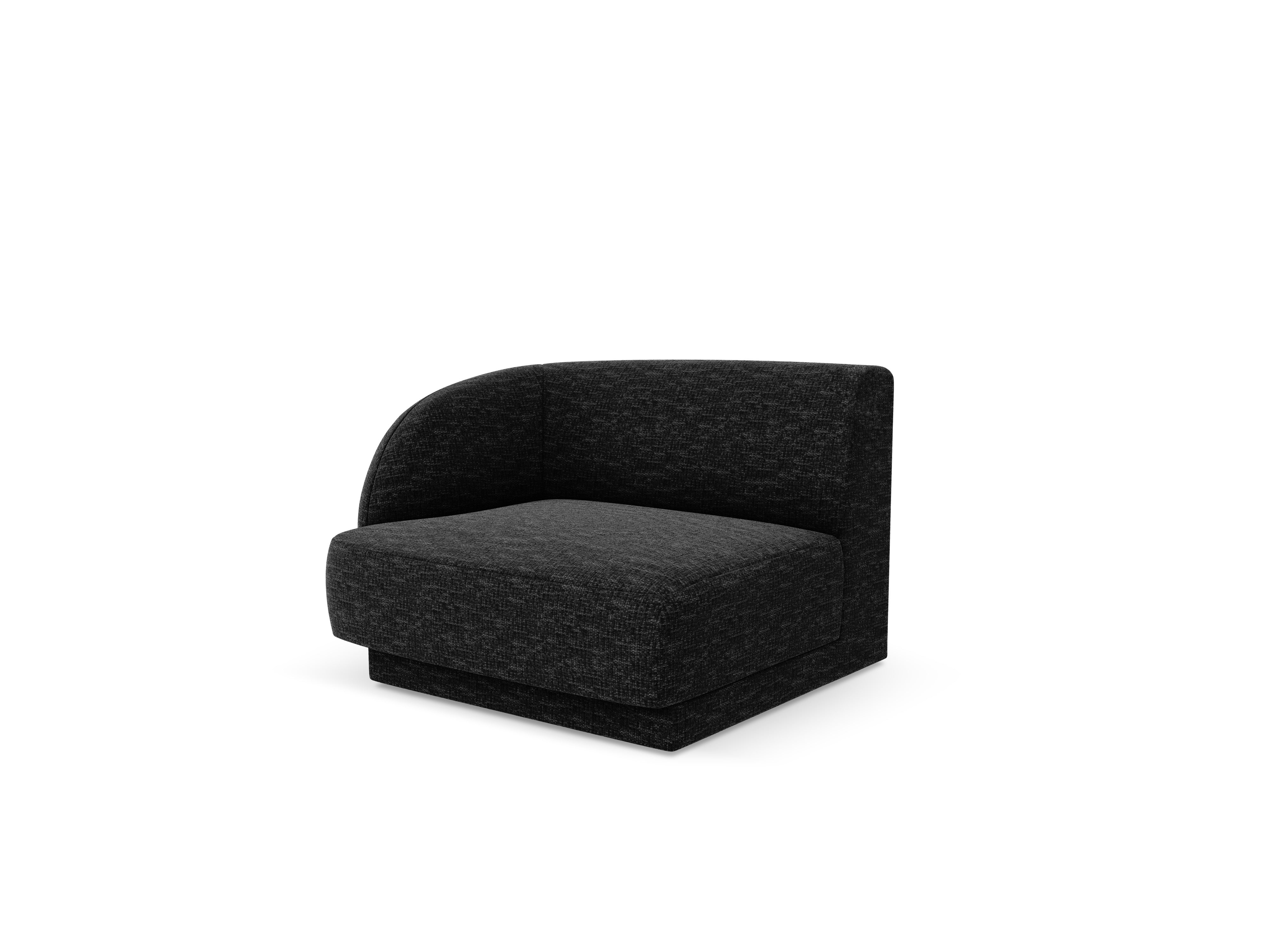 Modulares Sofa - Linkes Modul MILEY schwarzer Chenille