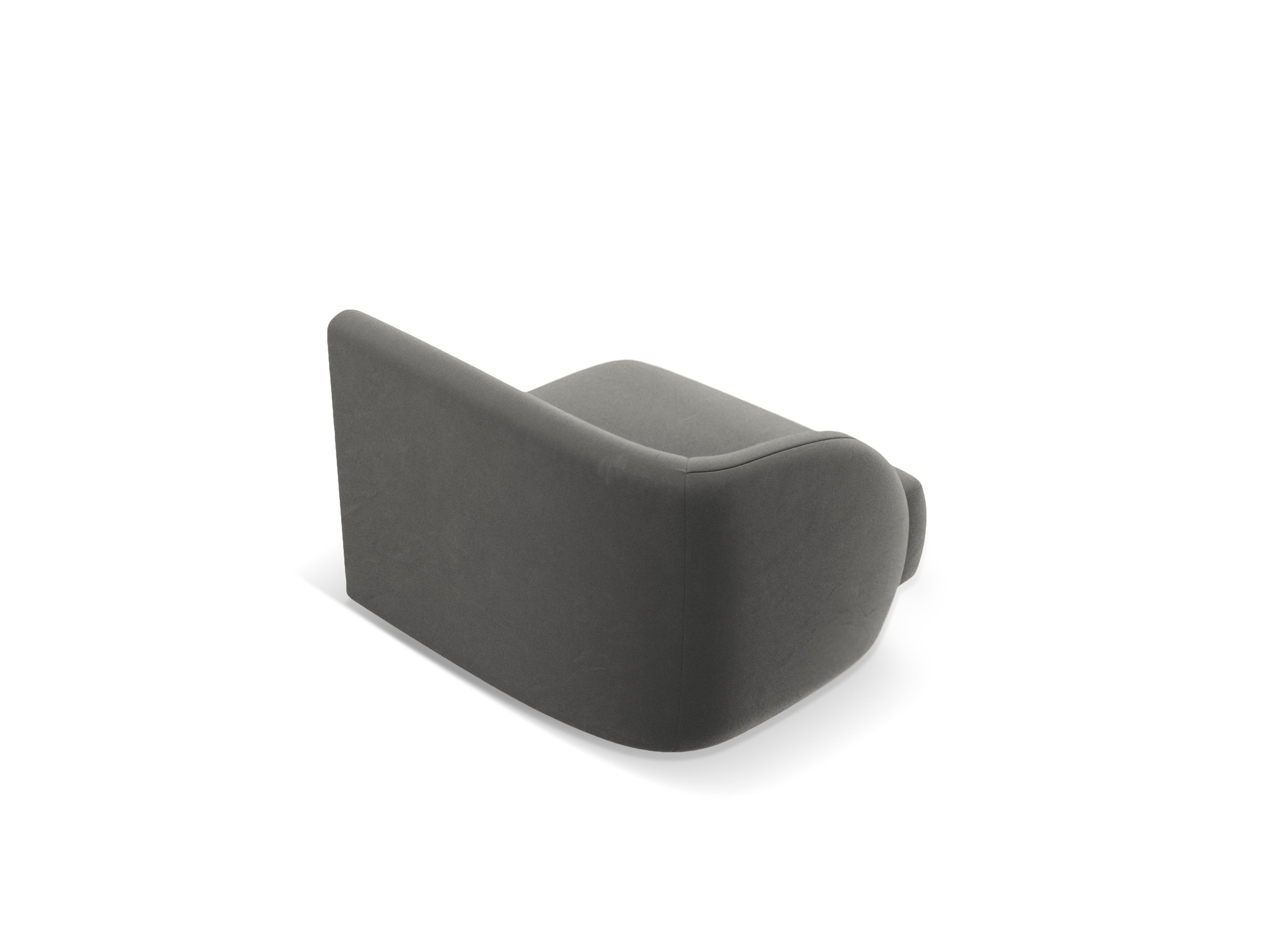 Modulares Samtsofa MILEY - linkes Modul in Hellgrau