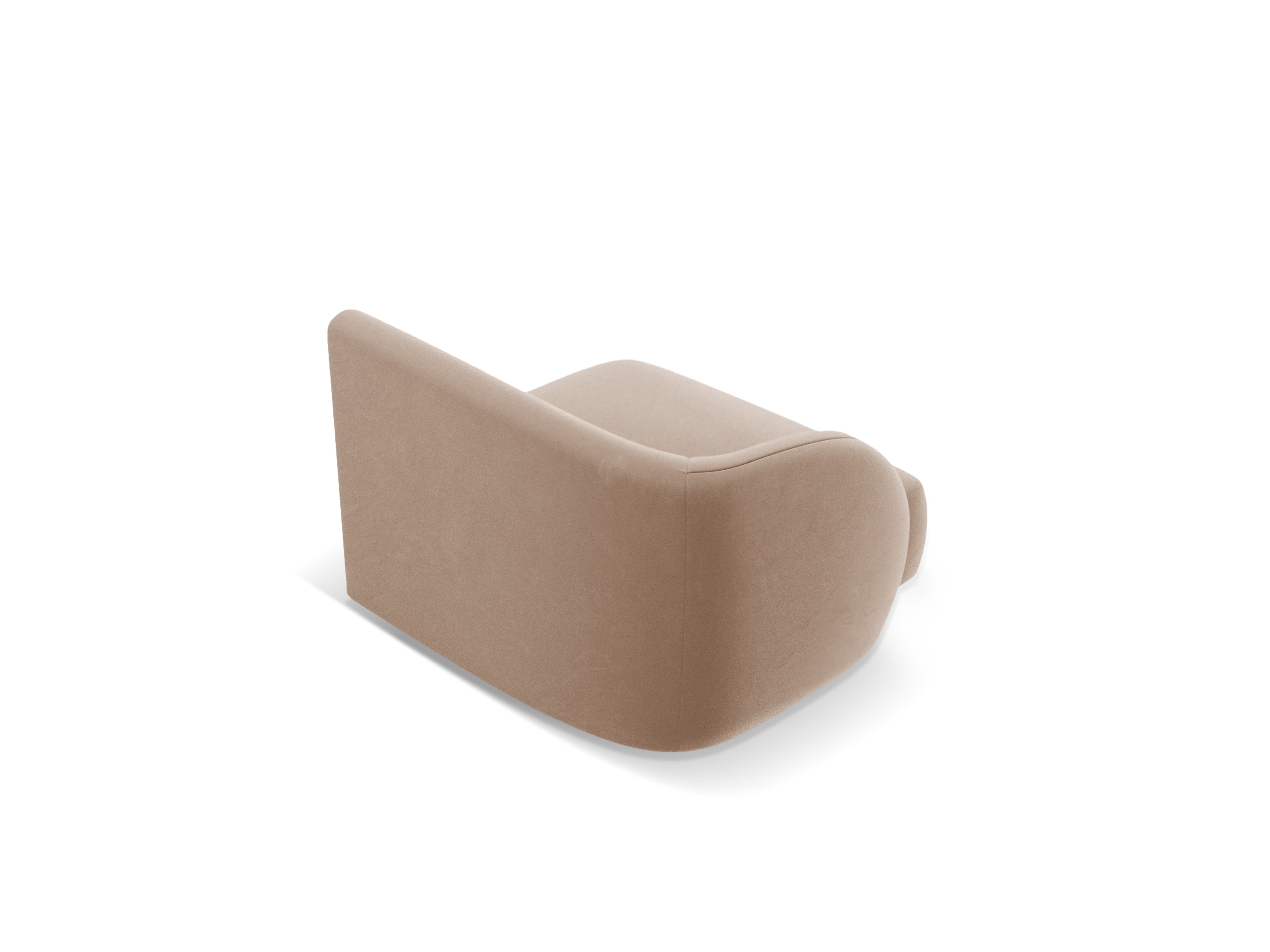 Velvet modular sofa MILEY - left-side module cappuccino