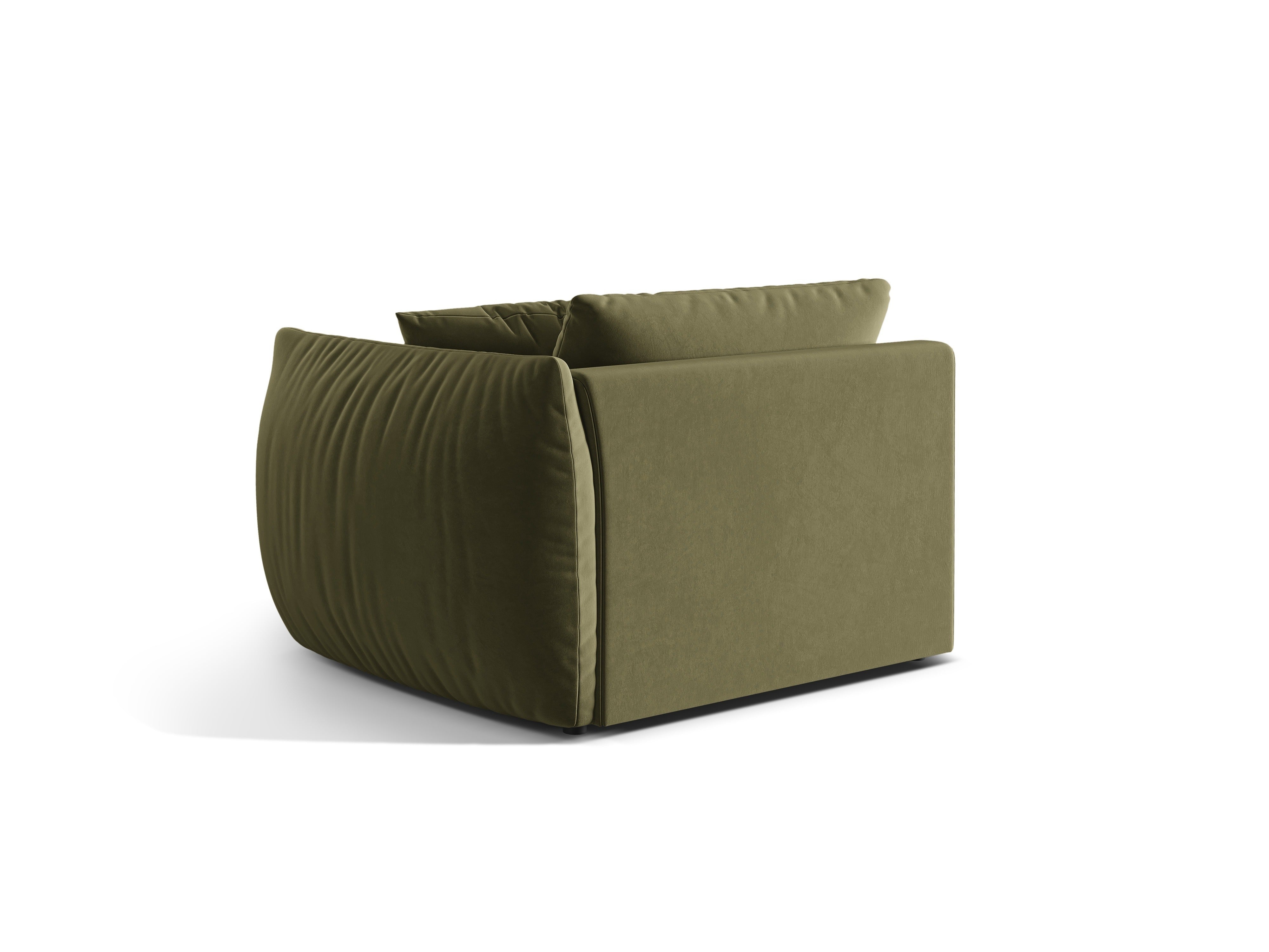 Modulares Samtsofa CHRIS - rechte Element in Hellgrün