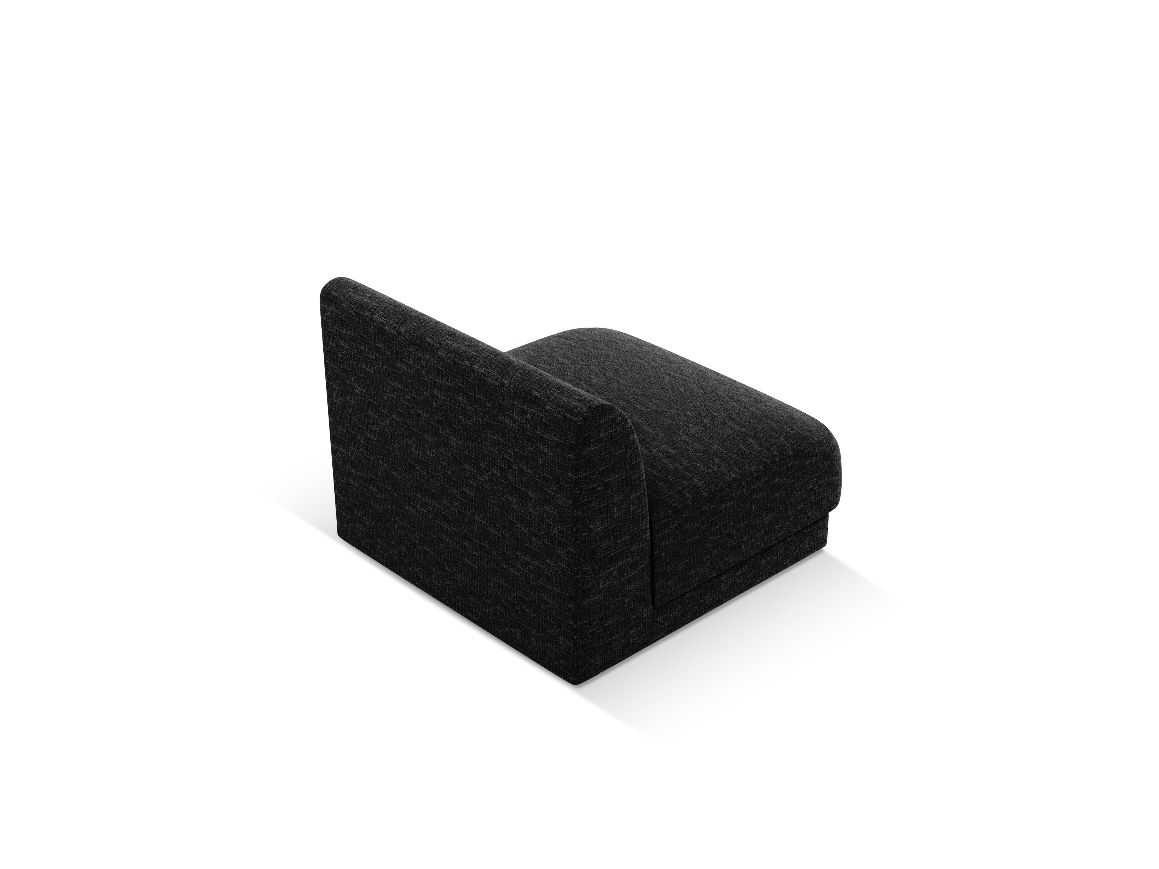 Sessel / Modul MILEY schwarzer Chenille seidig