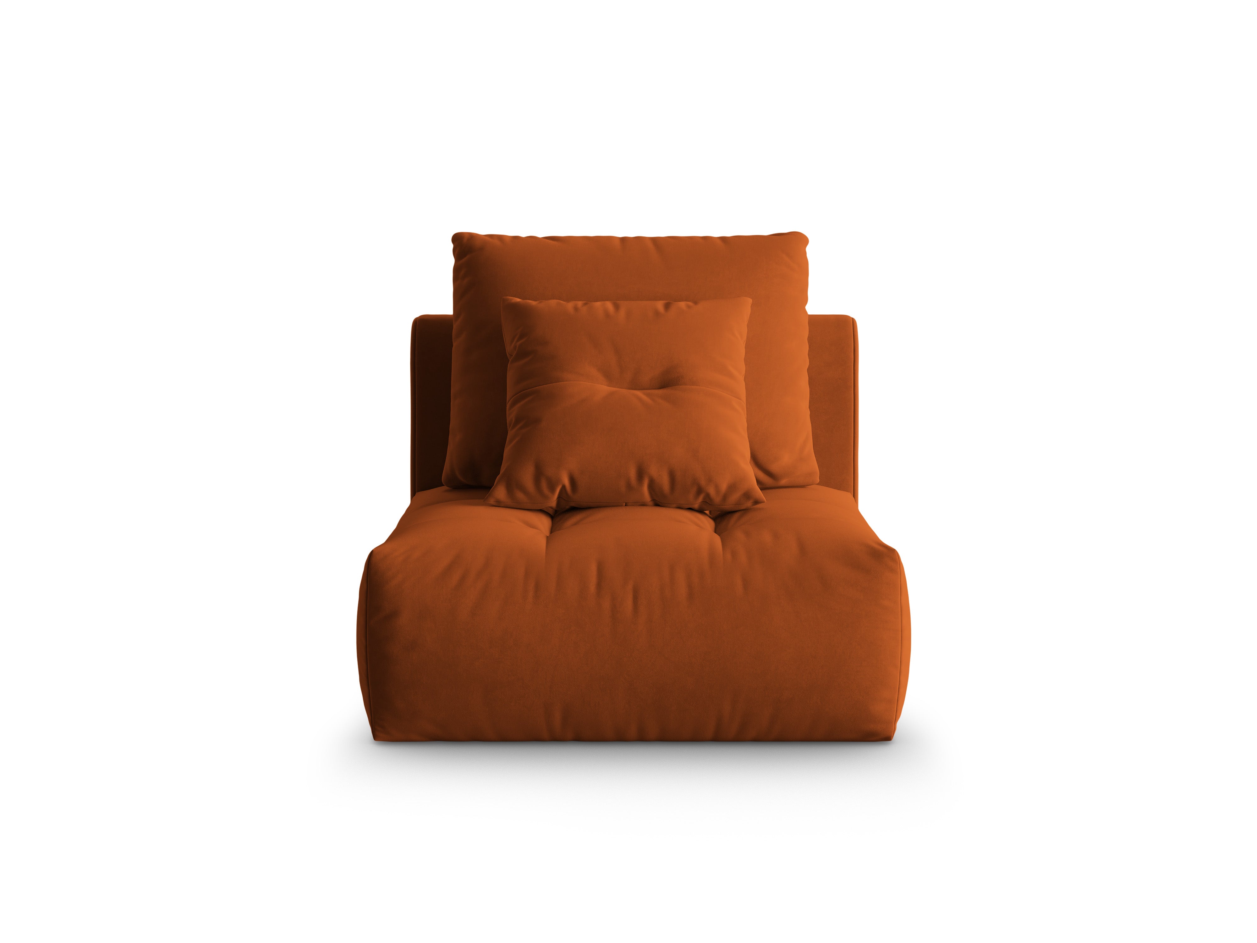 Fotel / moduł aksamitny BLOOM terracotta