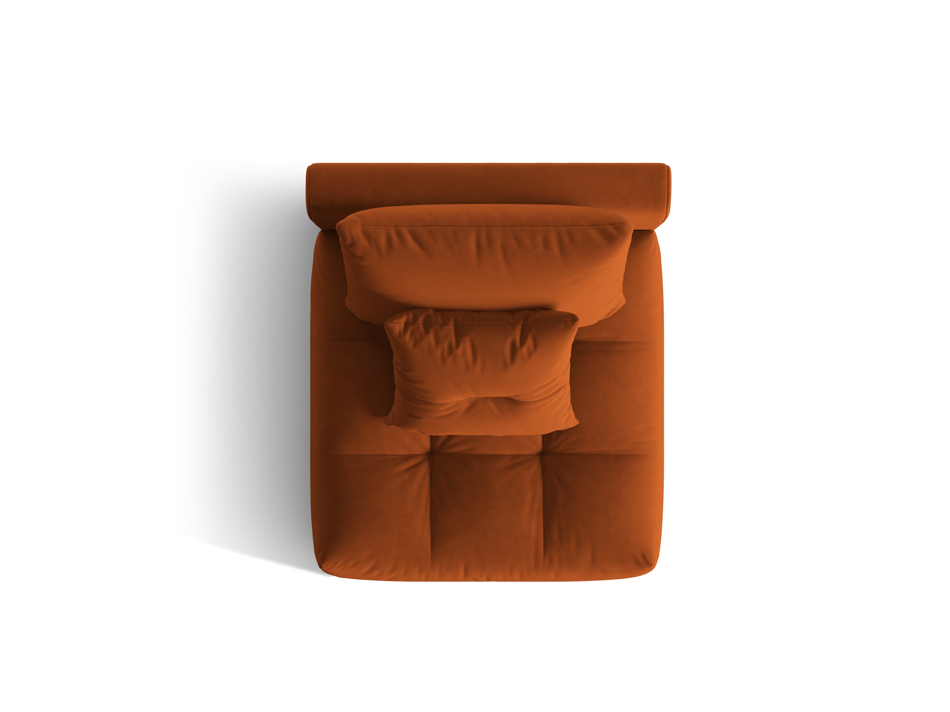 Fotel / moduł aksamitny BLOOM terracotta