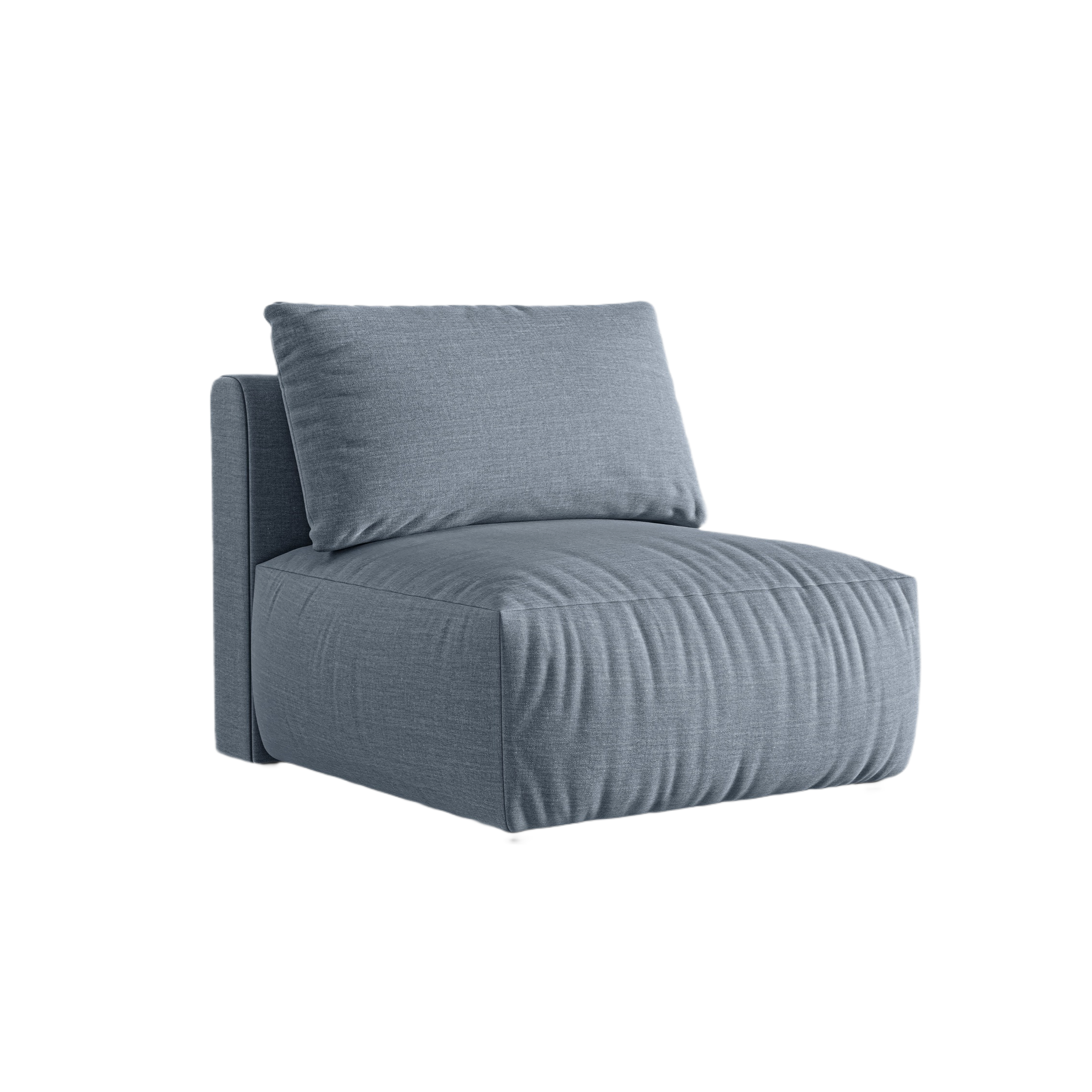 CHRIS Modular Sofa - Light Blue Chenille Center Element