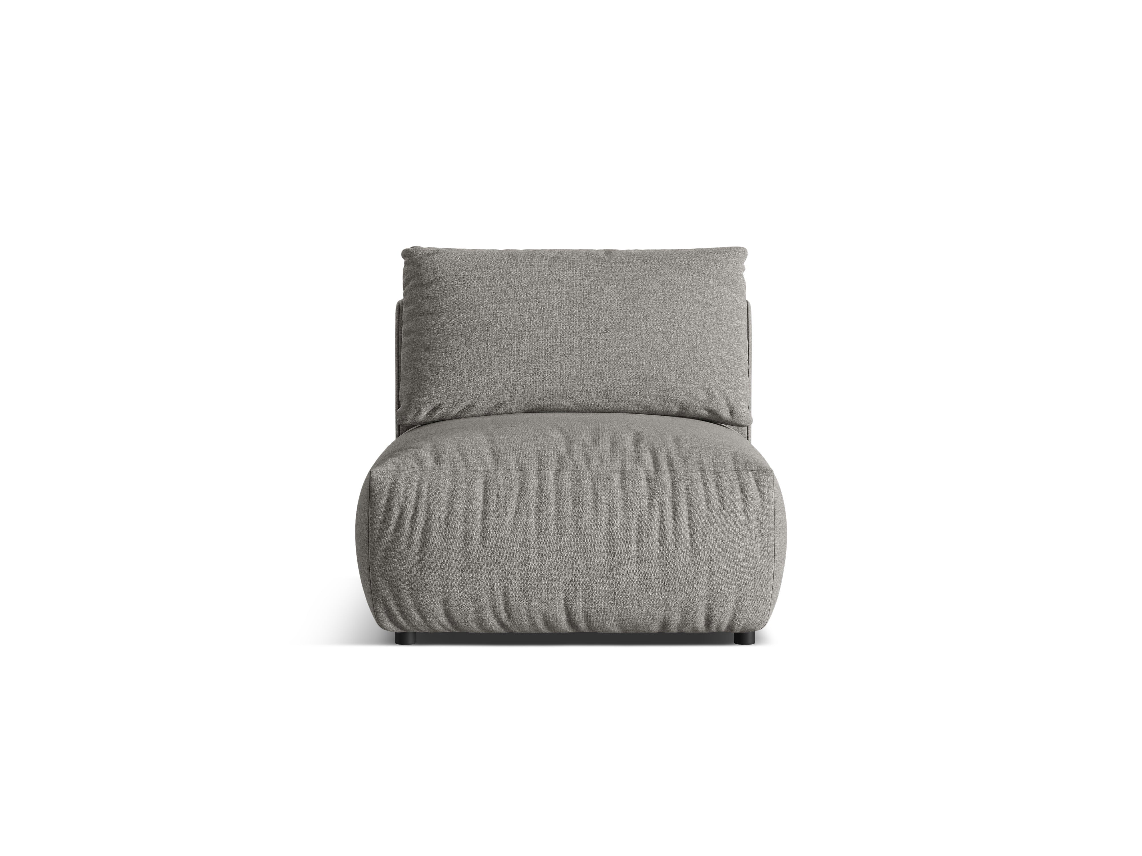 Modulares Sofa CHRIS - mittleres Element graues Chenille