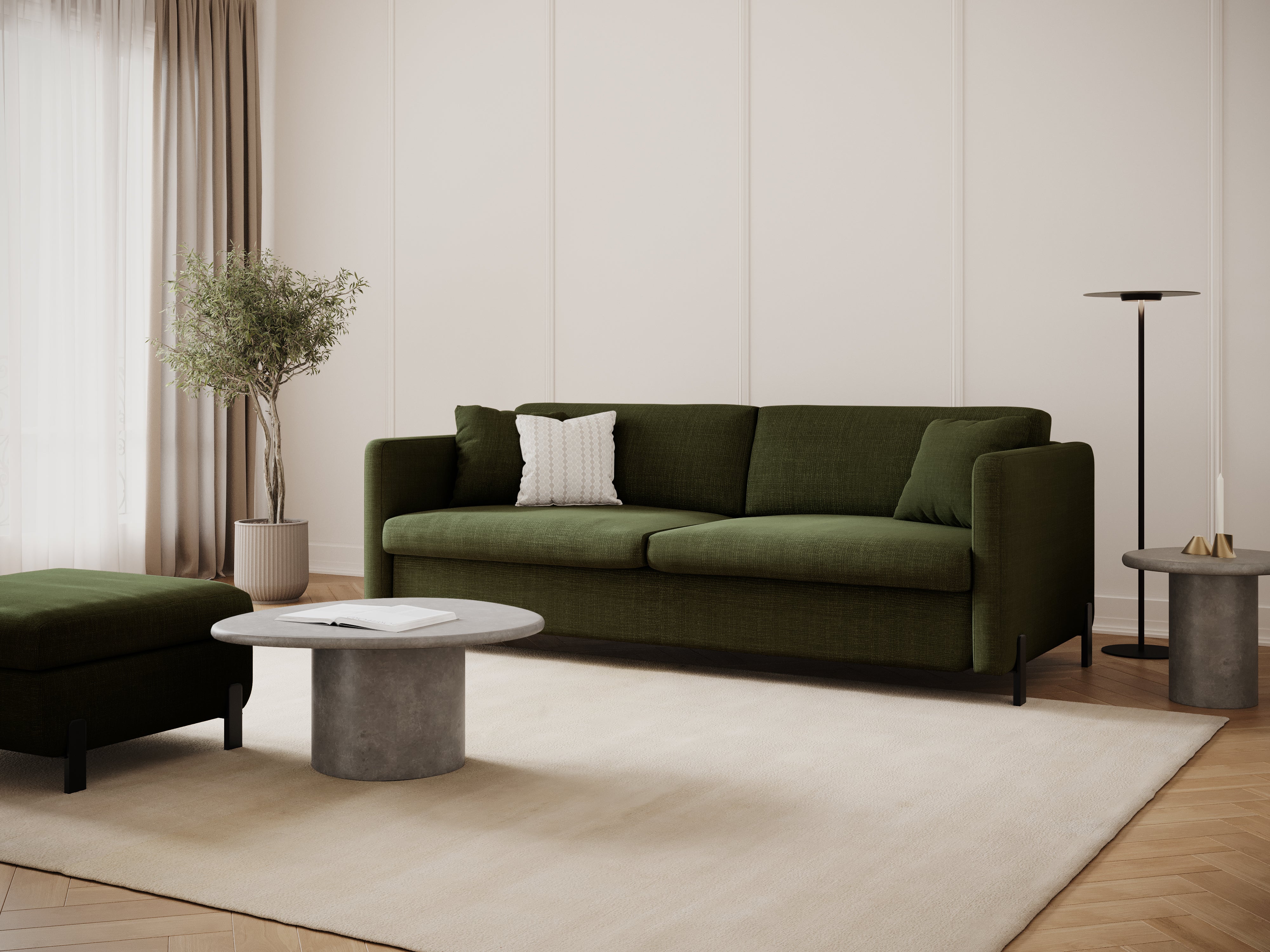 Sofa with bed function, "Gloria", 2 Seats, Green, 182x102x80
Made in Europe