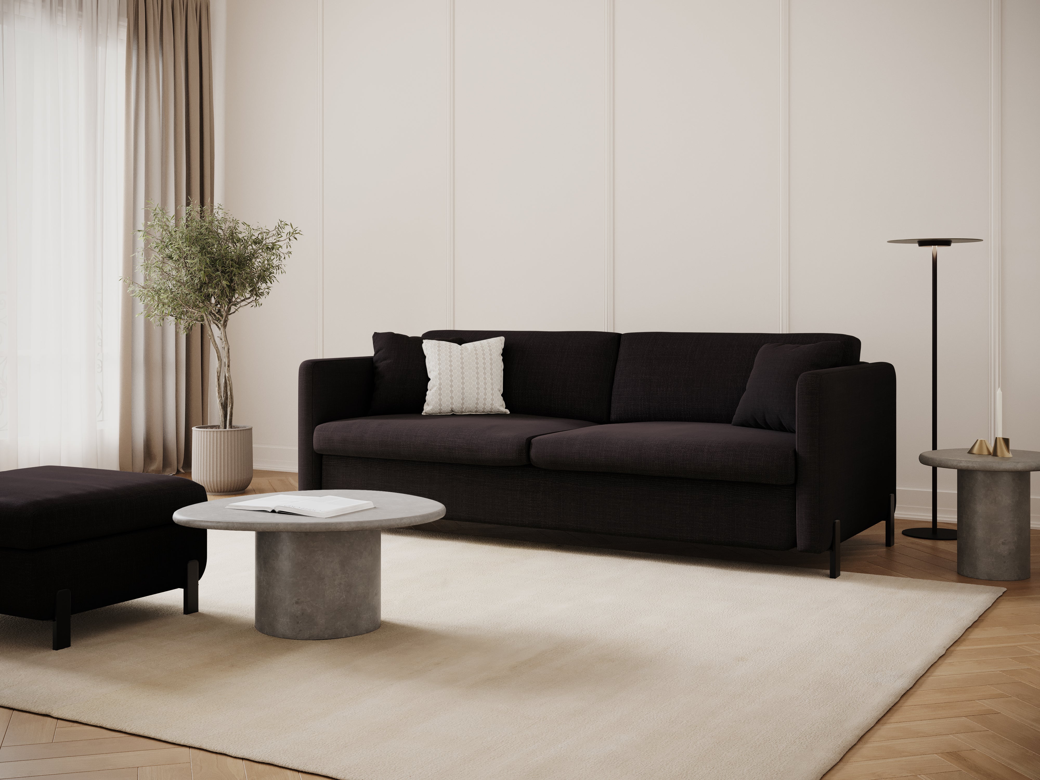Sofa with bed function, "Gloria", 2 Seats, Dark Gray, 182x102x80
Made in Europe