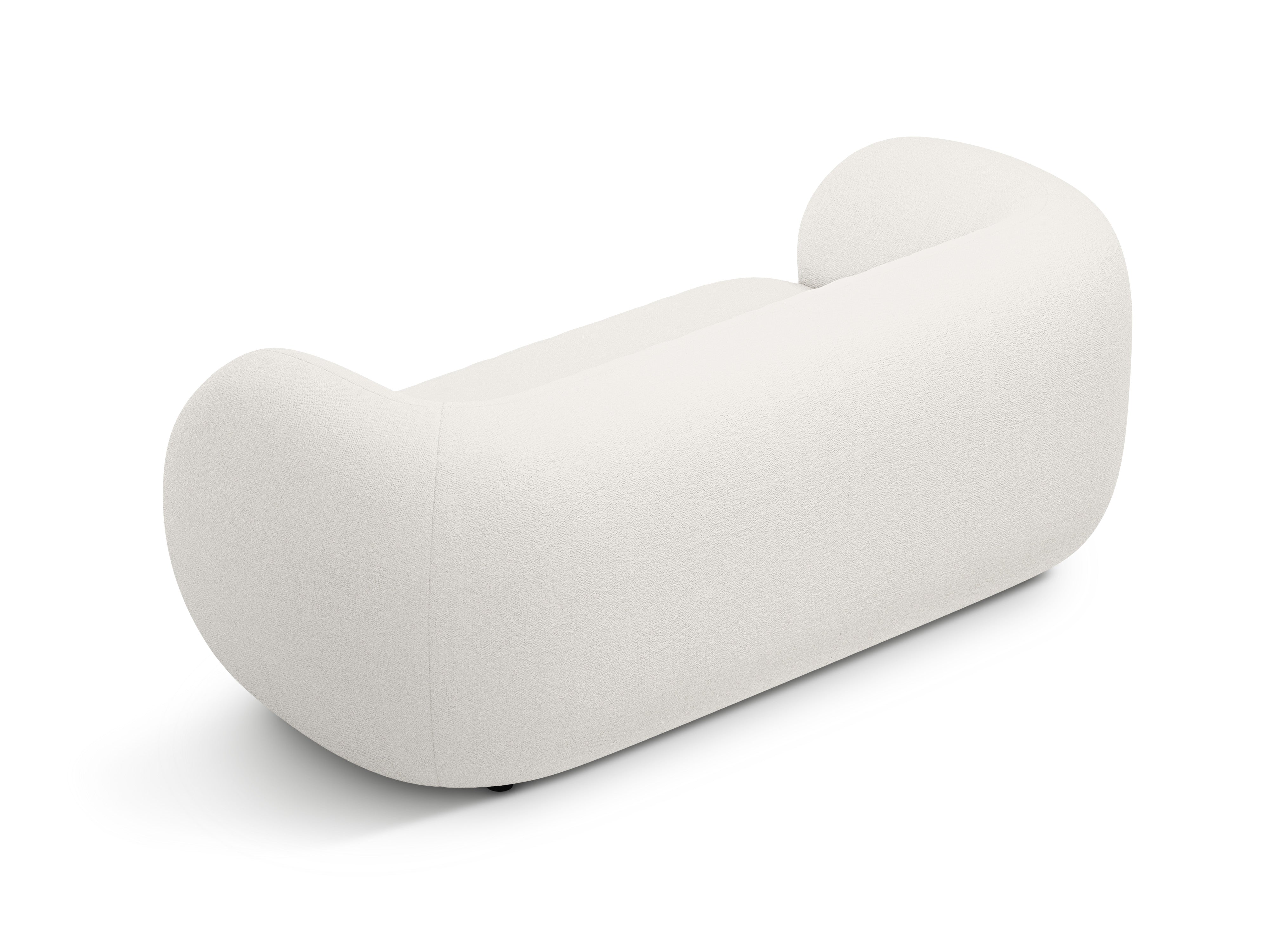 KATE white boucle 2-seater sofa