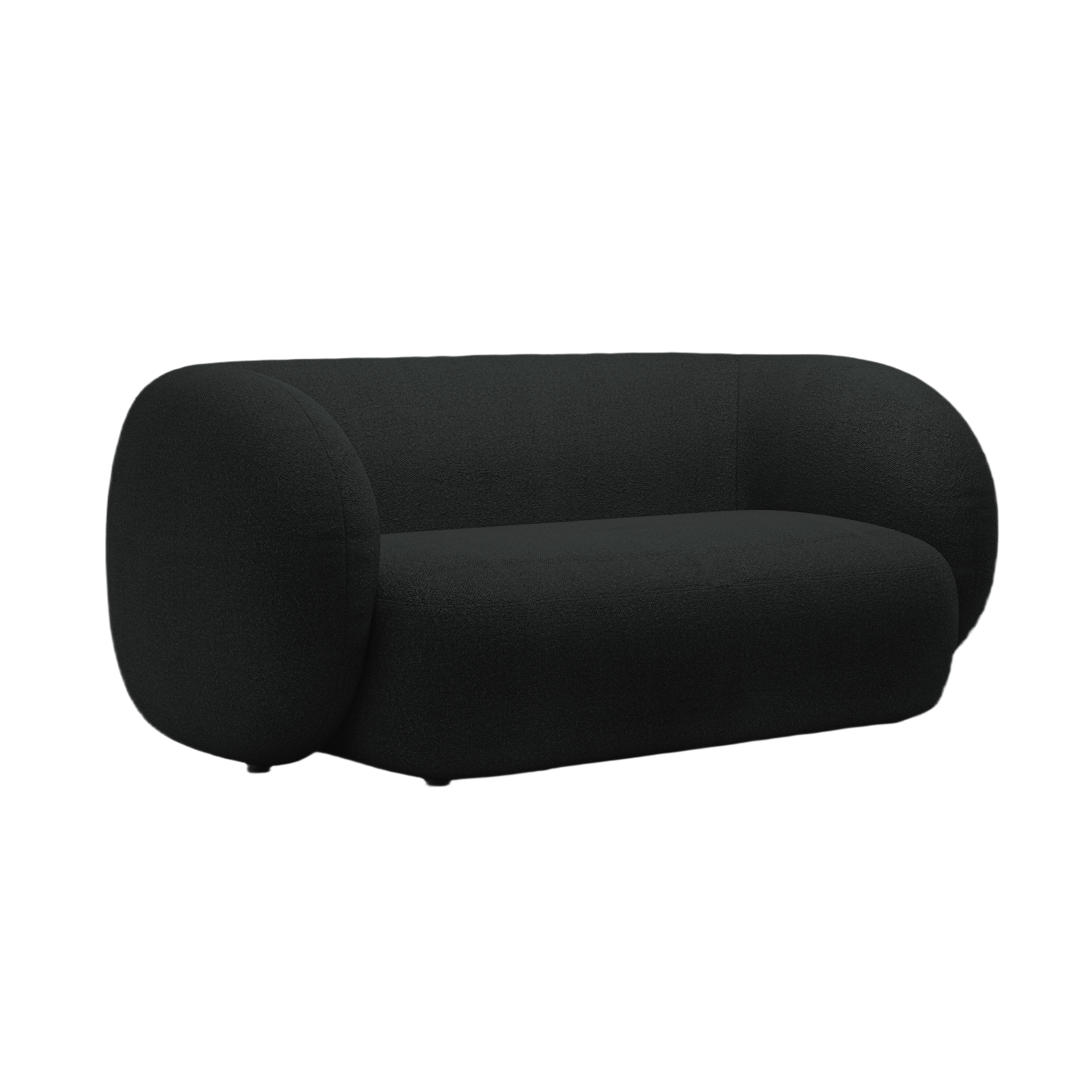 2-seater Sofa KATE black boucle