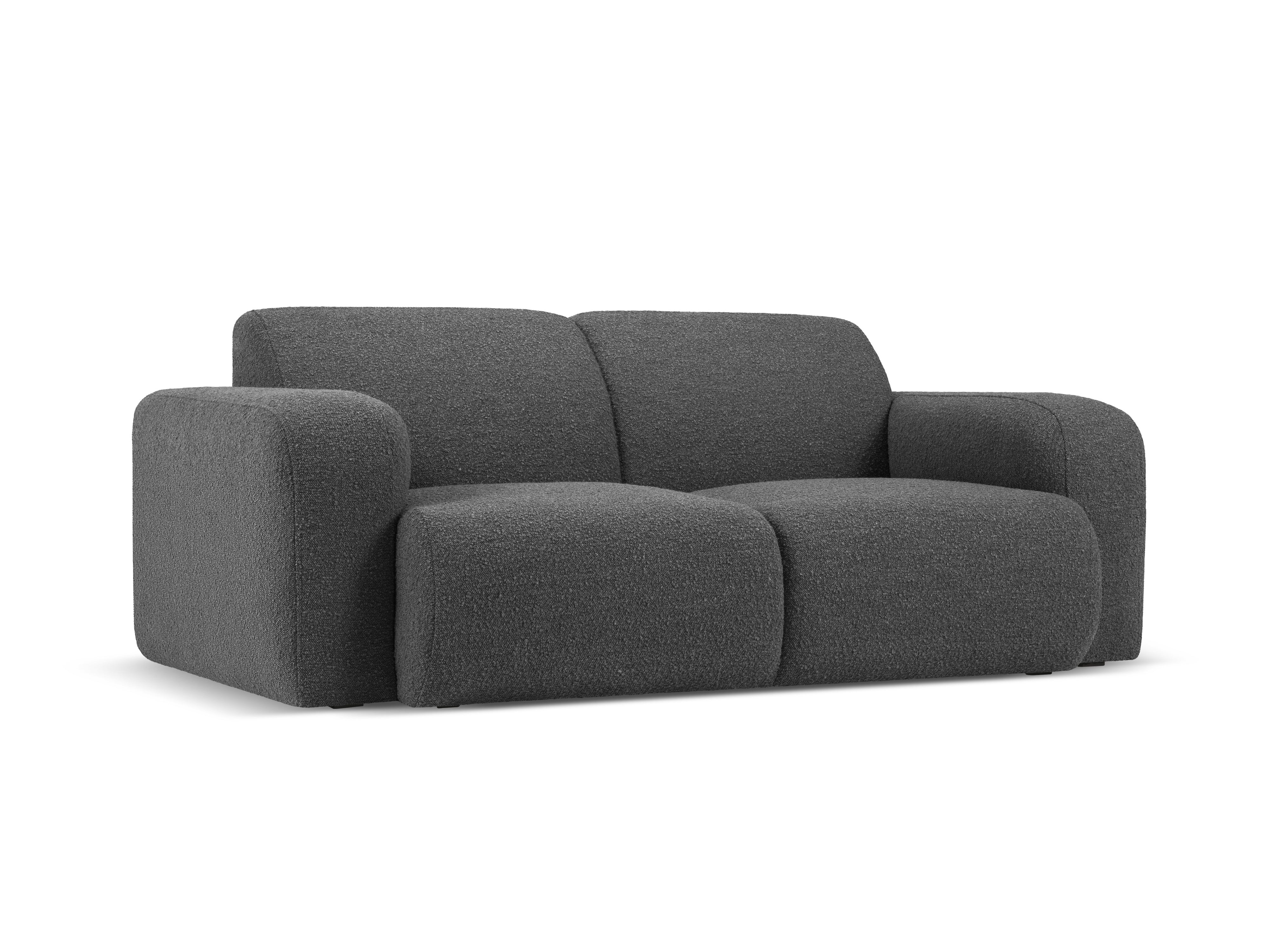 Sofa w tkaninie boucle 2-osobowa MOLINO ciemnoszary Micadoni Eye on Design