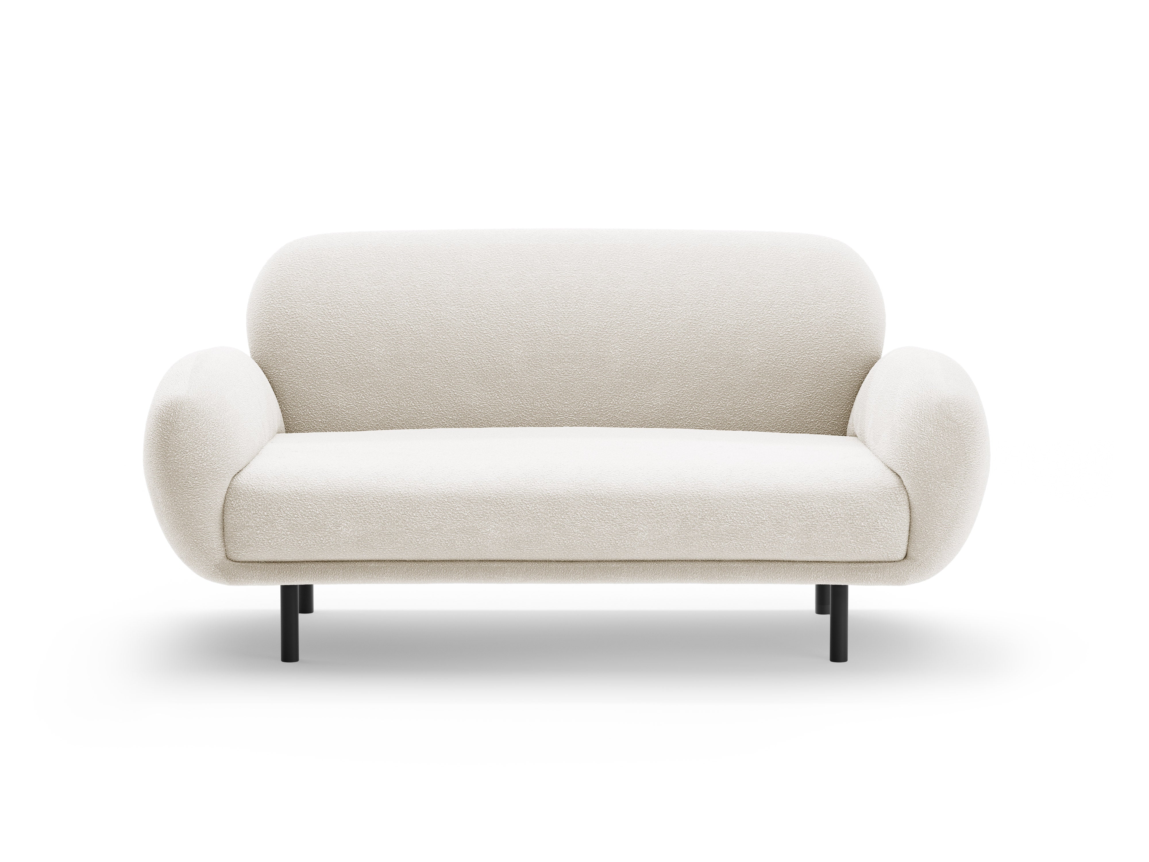 2-seater Sofa POPPY white boucle