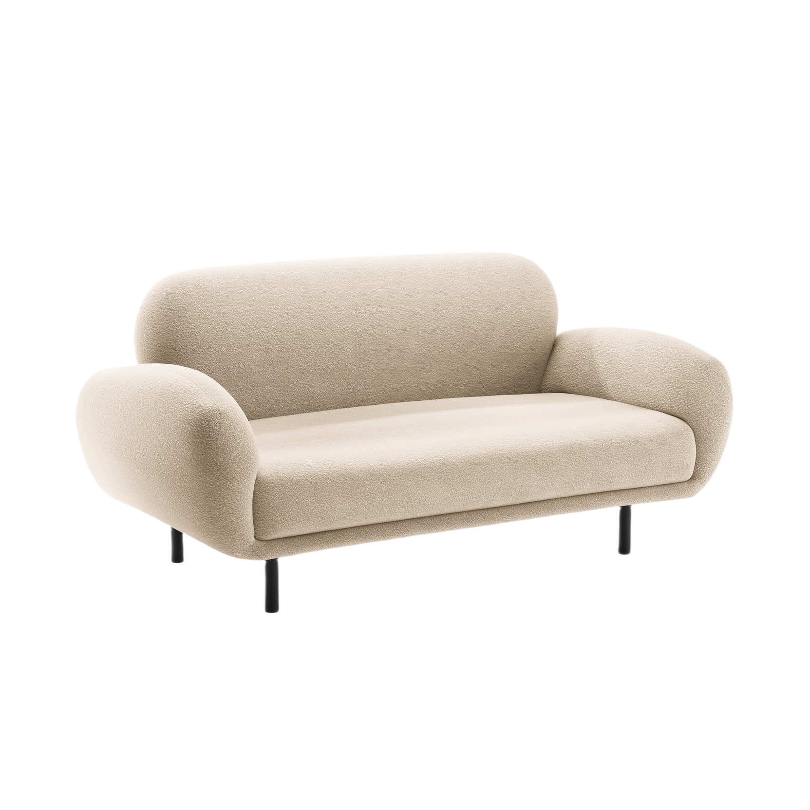 Sofa 2-sitzig POPPY beige Boucle