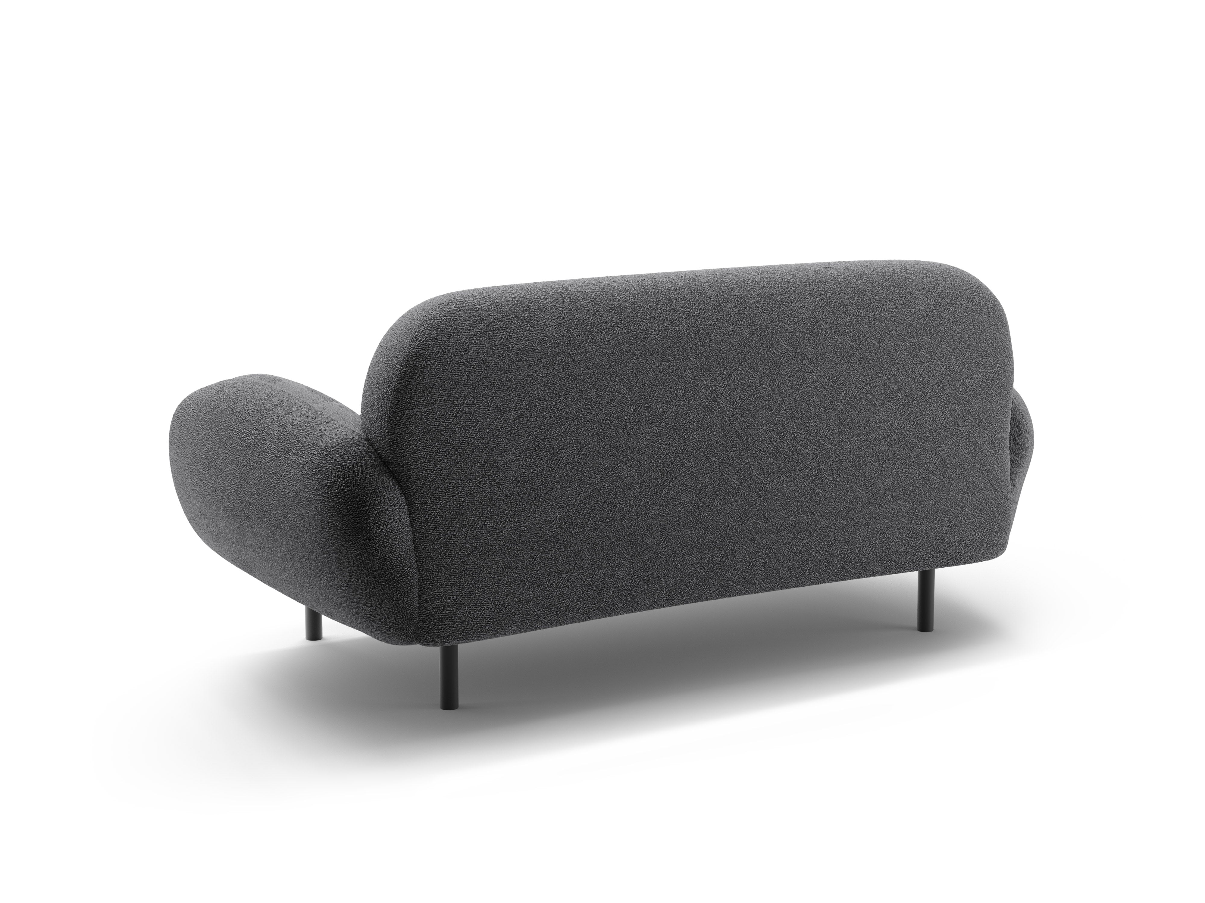 Sofa 2-Sitzer POPPY dunkelgrau Boucle