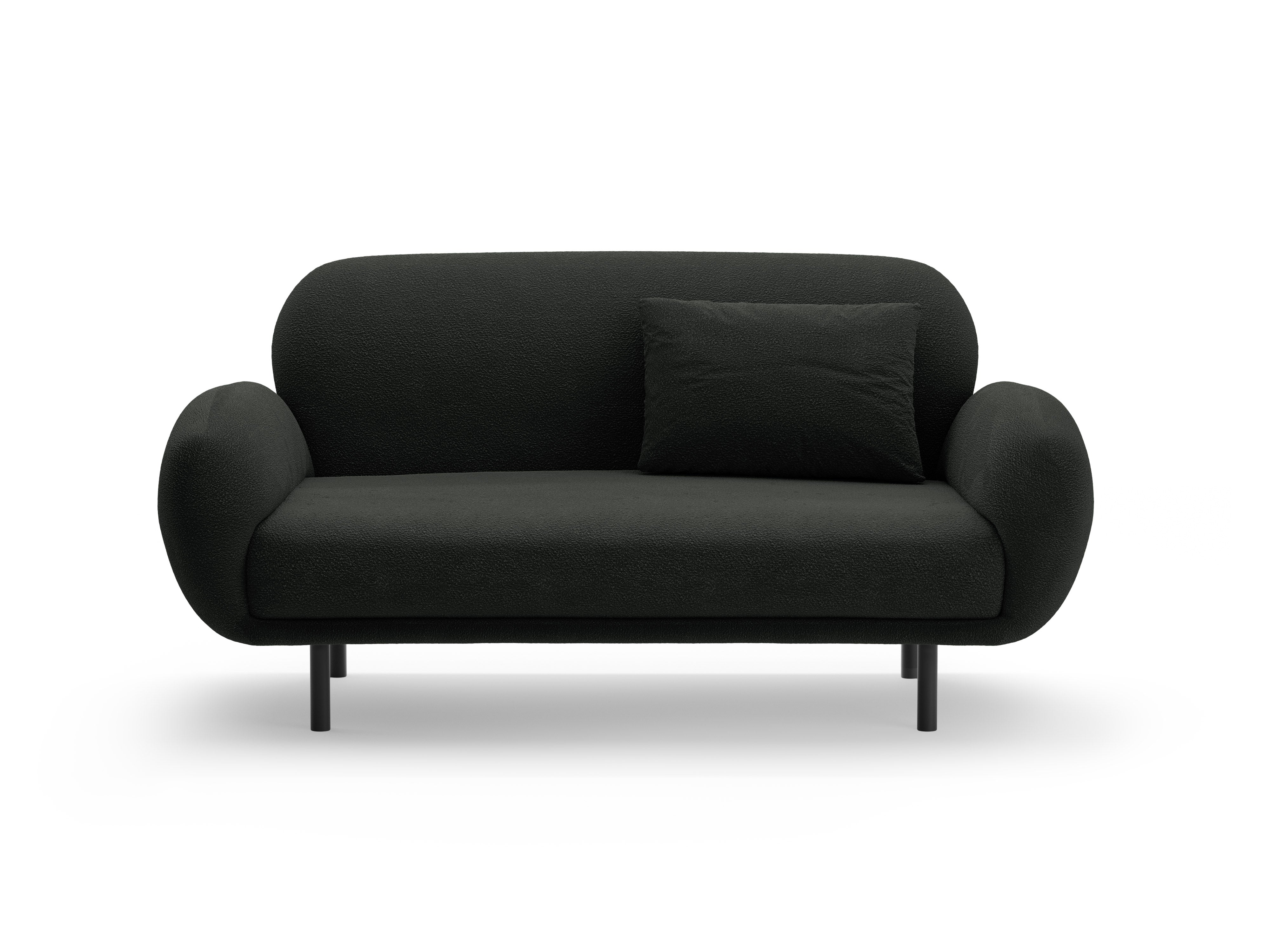 Sofa 2-sitzig POPPY schwarz Boucle