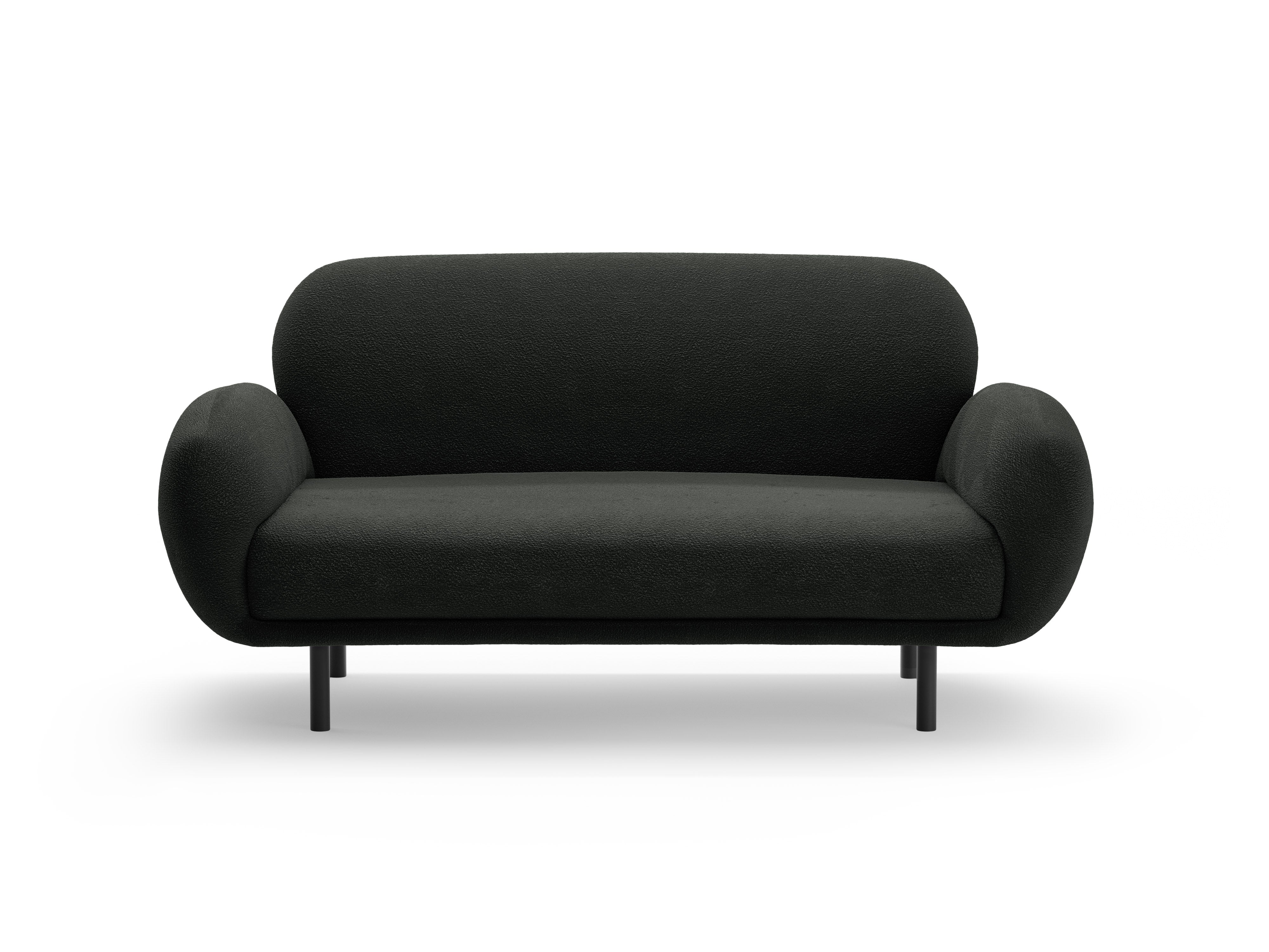 Sofa 2-sitzig POPPY schwarz Boucle