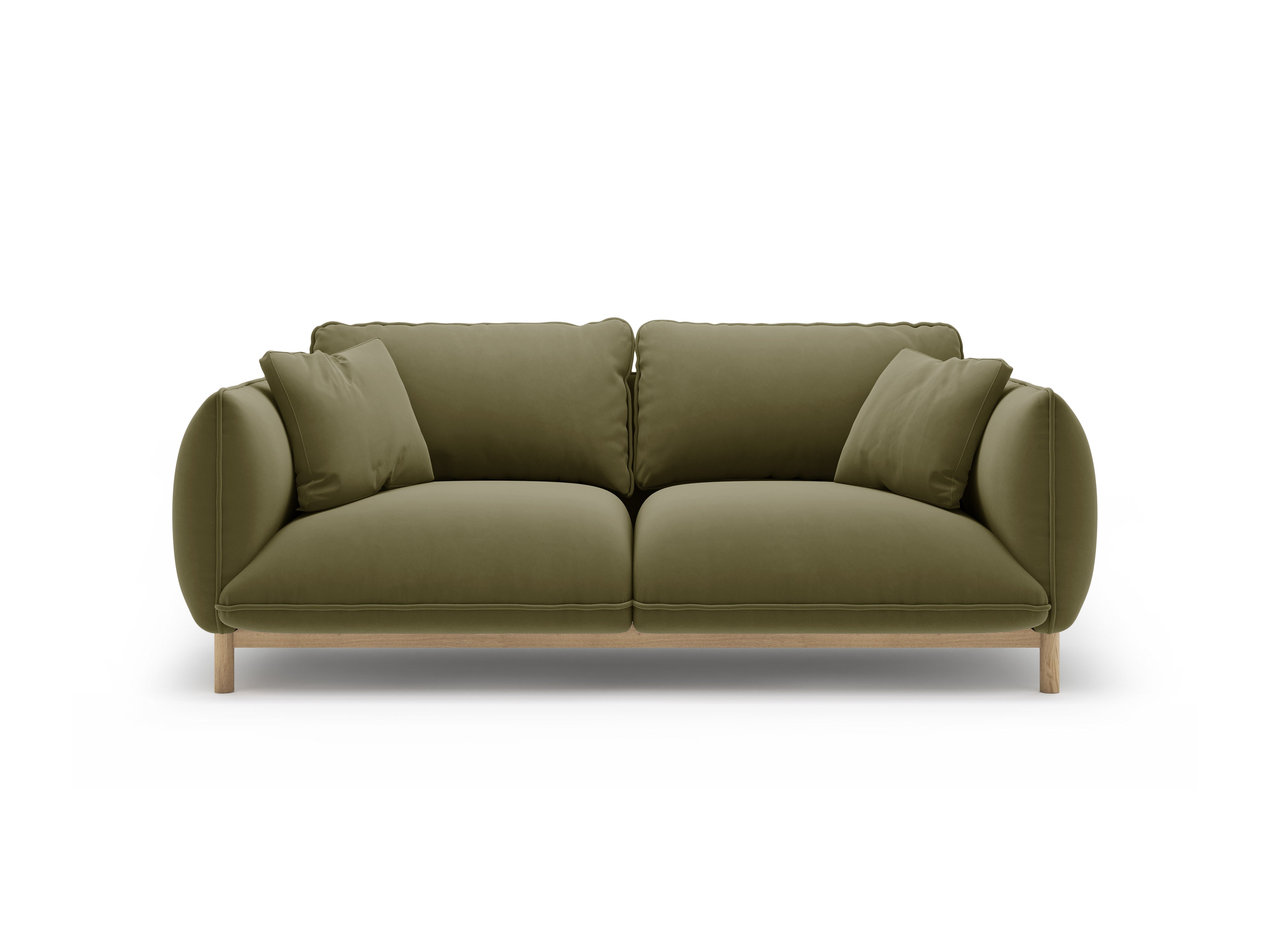 Velvet 2-Seater Sofa ADA Light Green