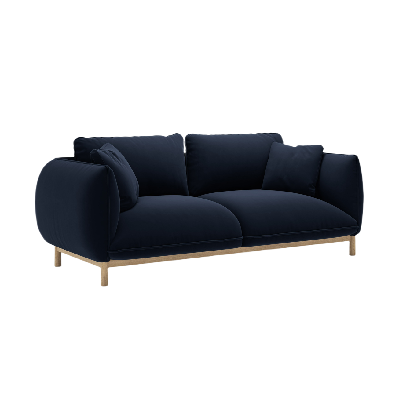 Velvet 2-Seater Sofa ADA Royal Blue