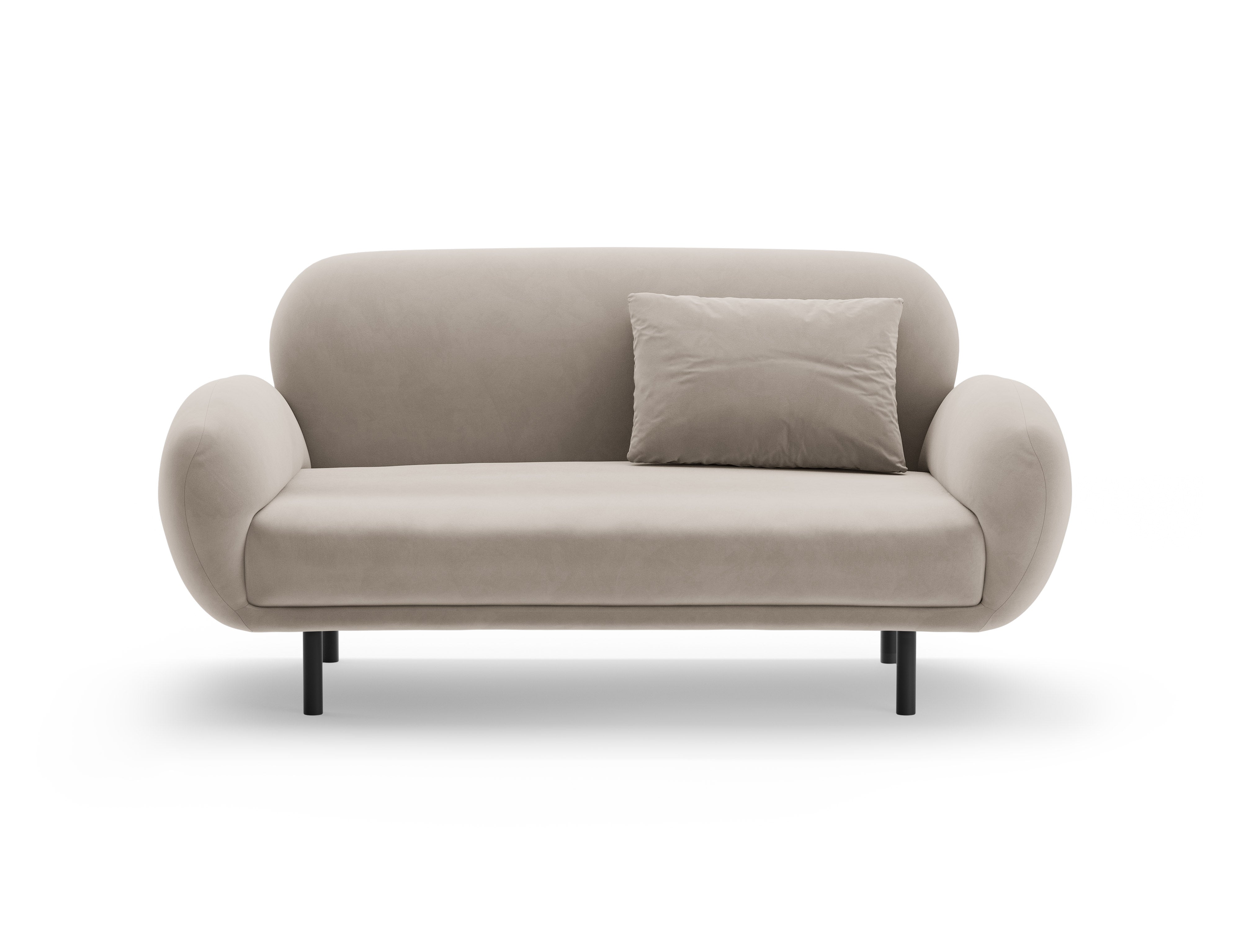 Sofa aus Samt 2-sitzig POPPY hellbeige
