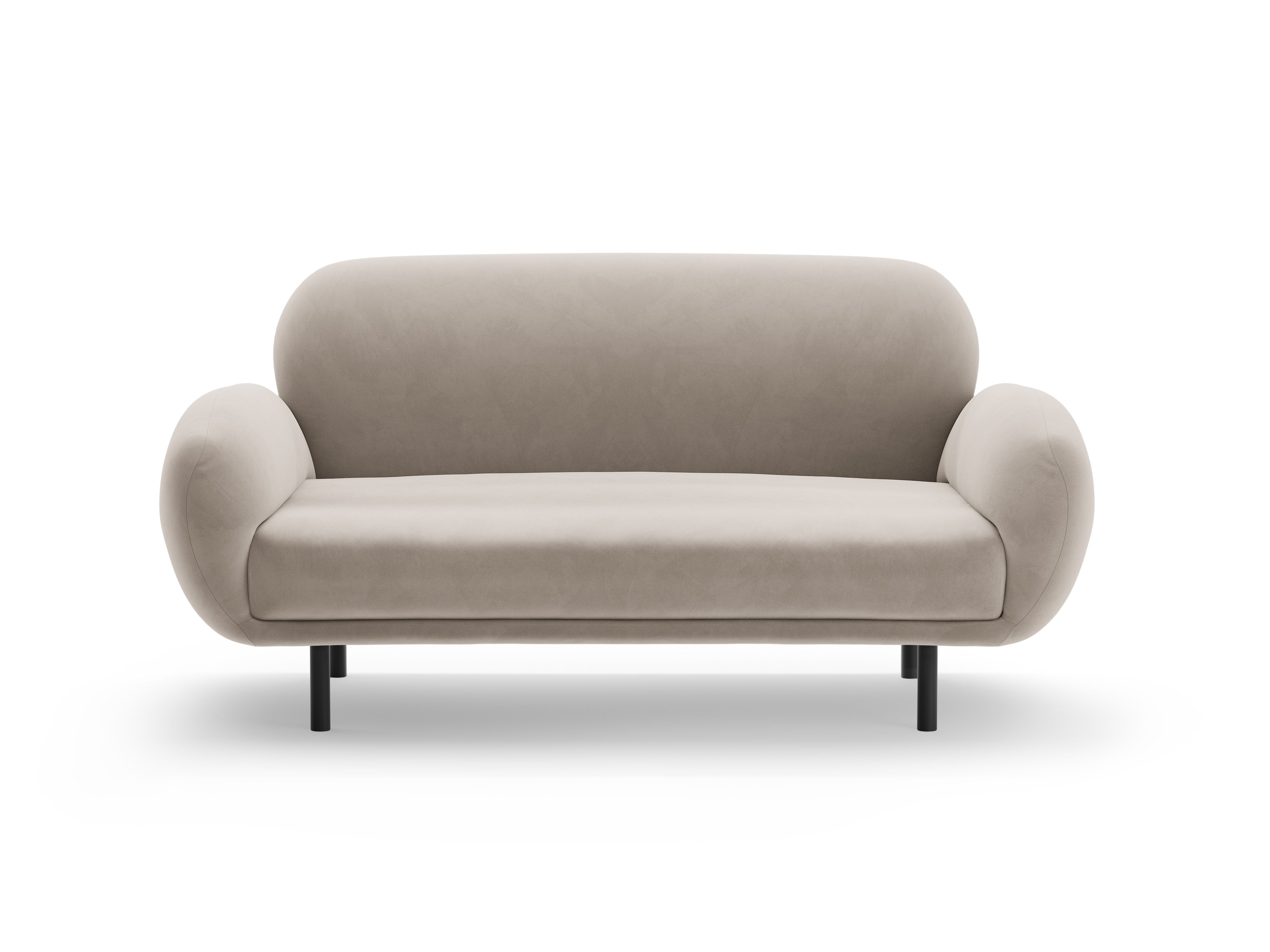 Sofa aus Samt 2-sitzig POPPY hellbeige
