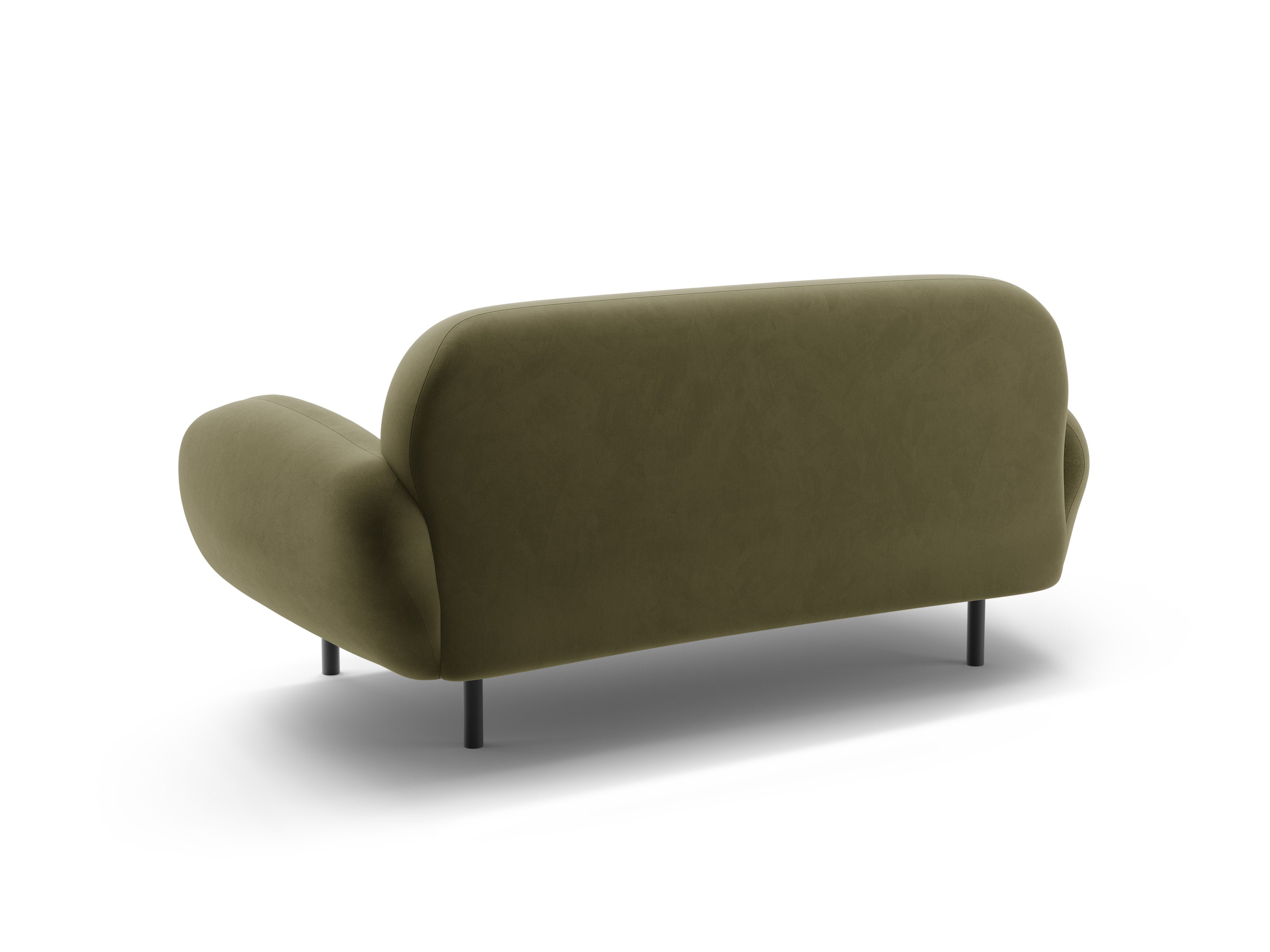 Velvet 2-Seater Sofa POPPY Light Green