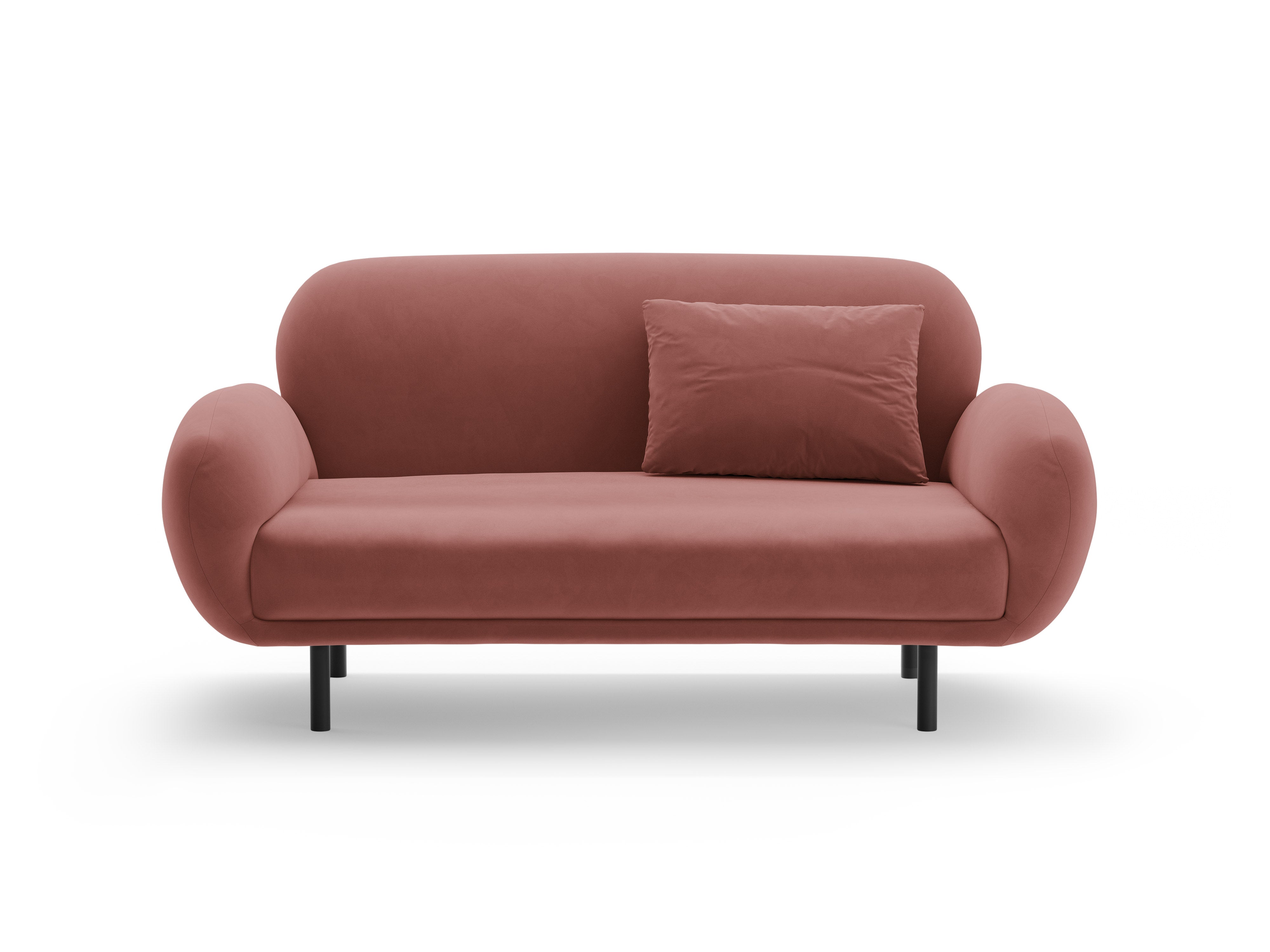 Sofa aus Samt 2-sitzig POPPY schmutziges Rosa