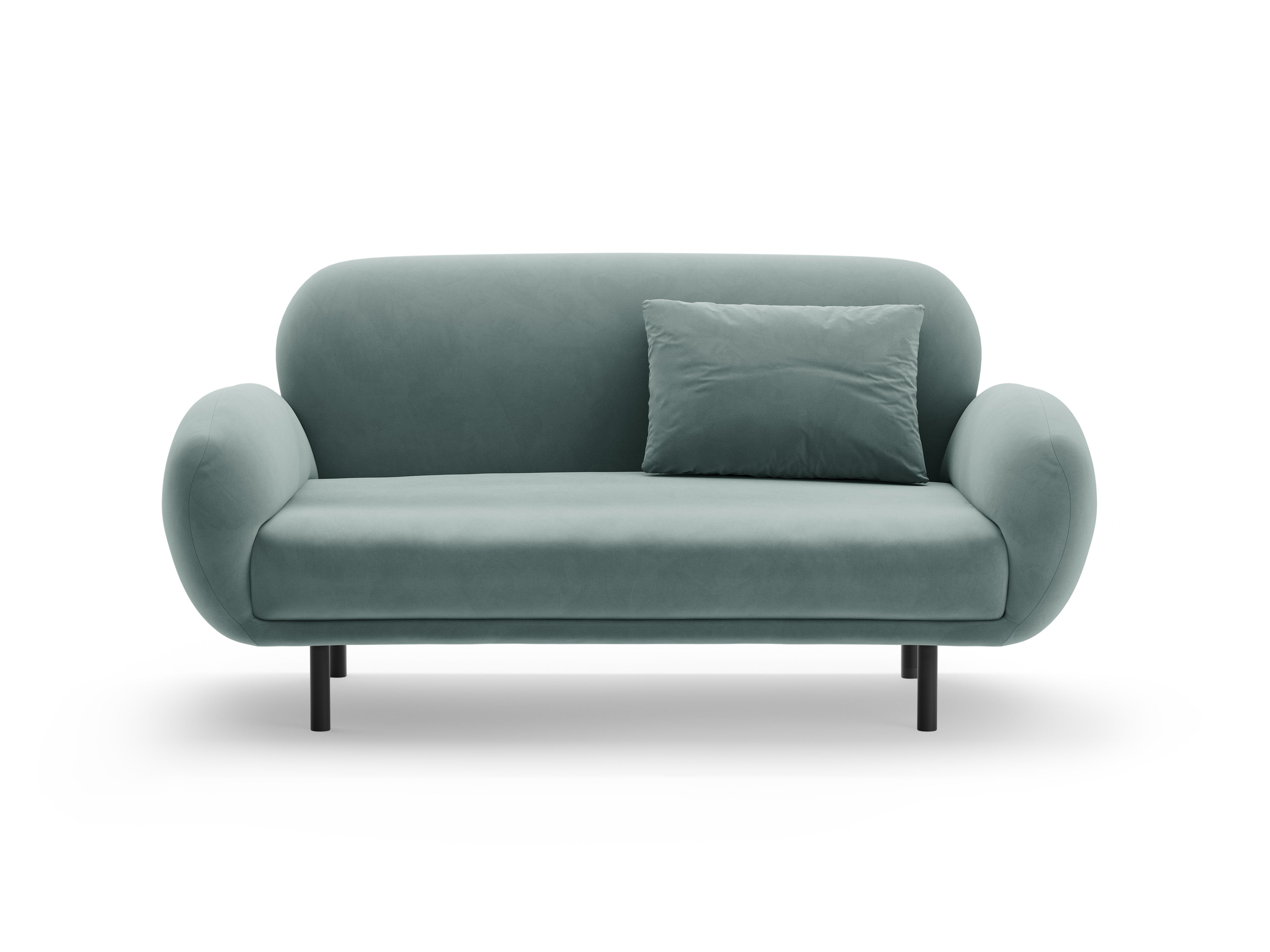 Samtsofa 2-sitzig POPPY hellblau
