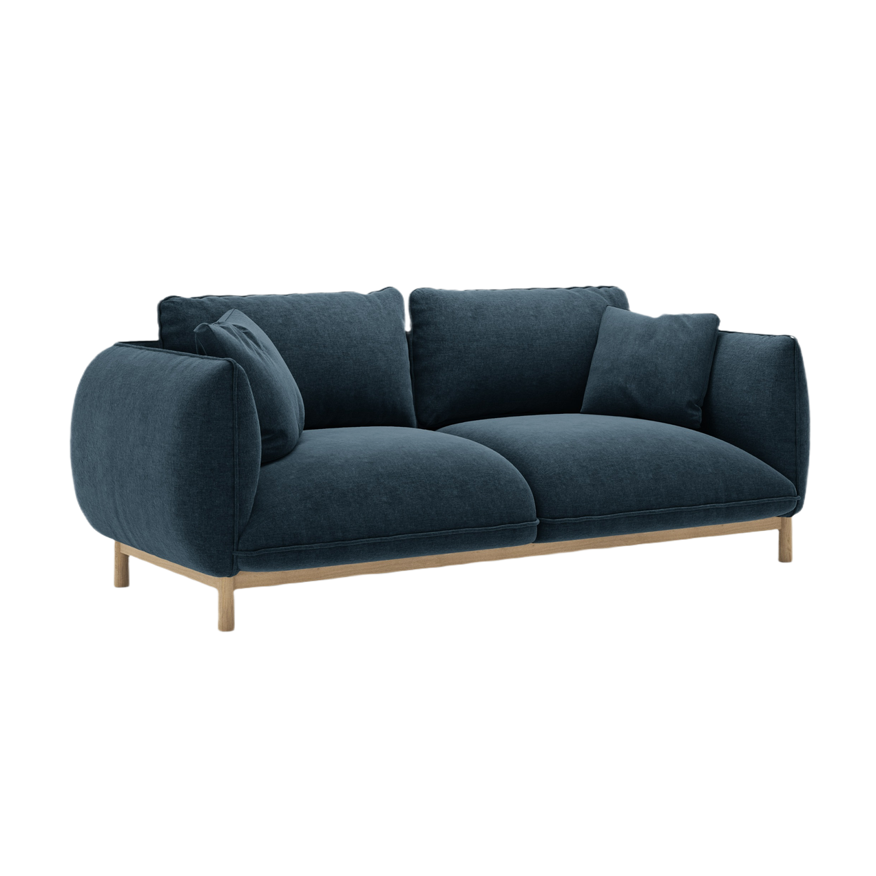 2-seater Sofa ADA sea blue chenille