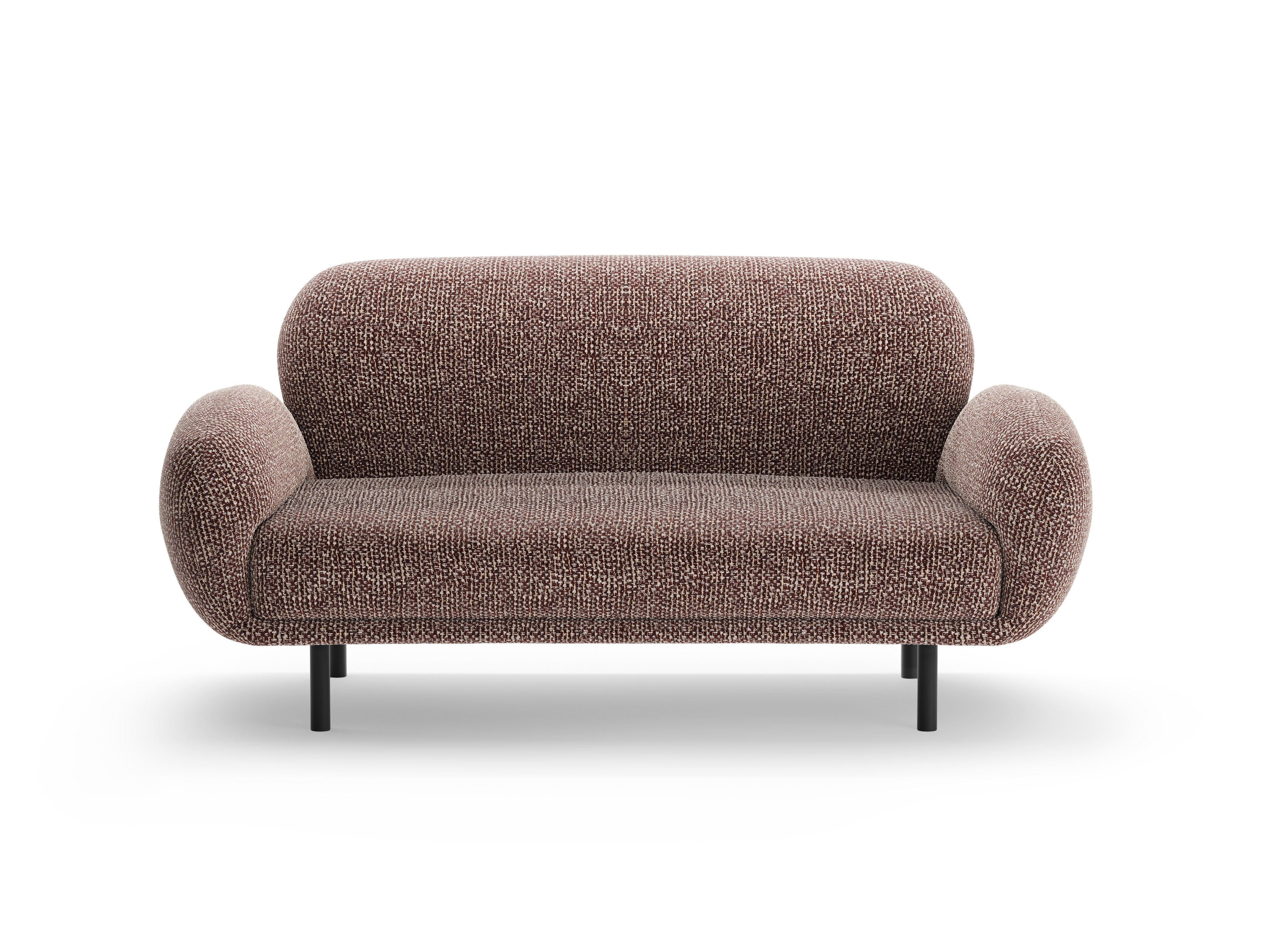 Sofa 2-sitzig POPPY braunes Chenille