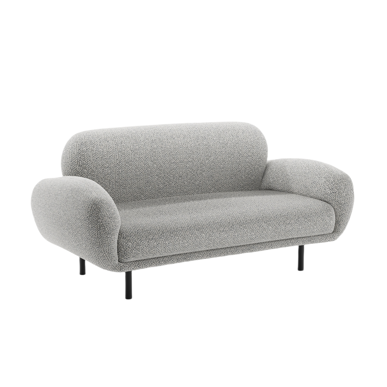 2-seater Sofa POPPY gray chenille