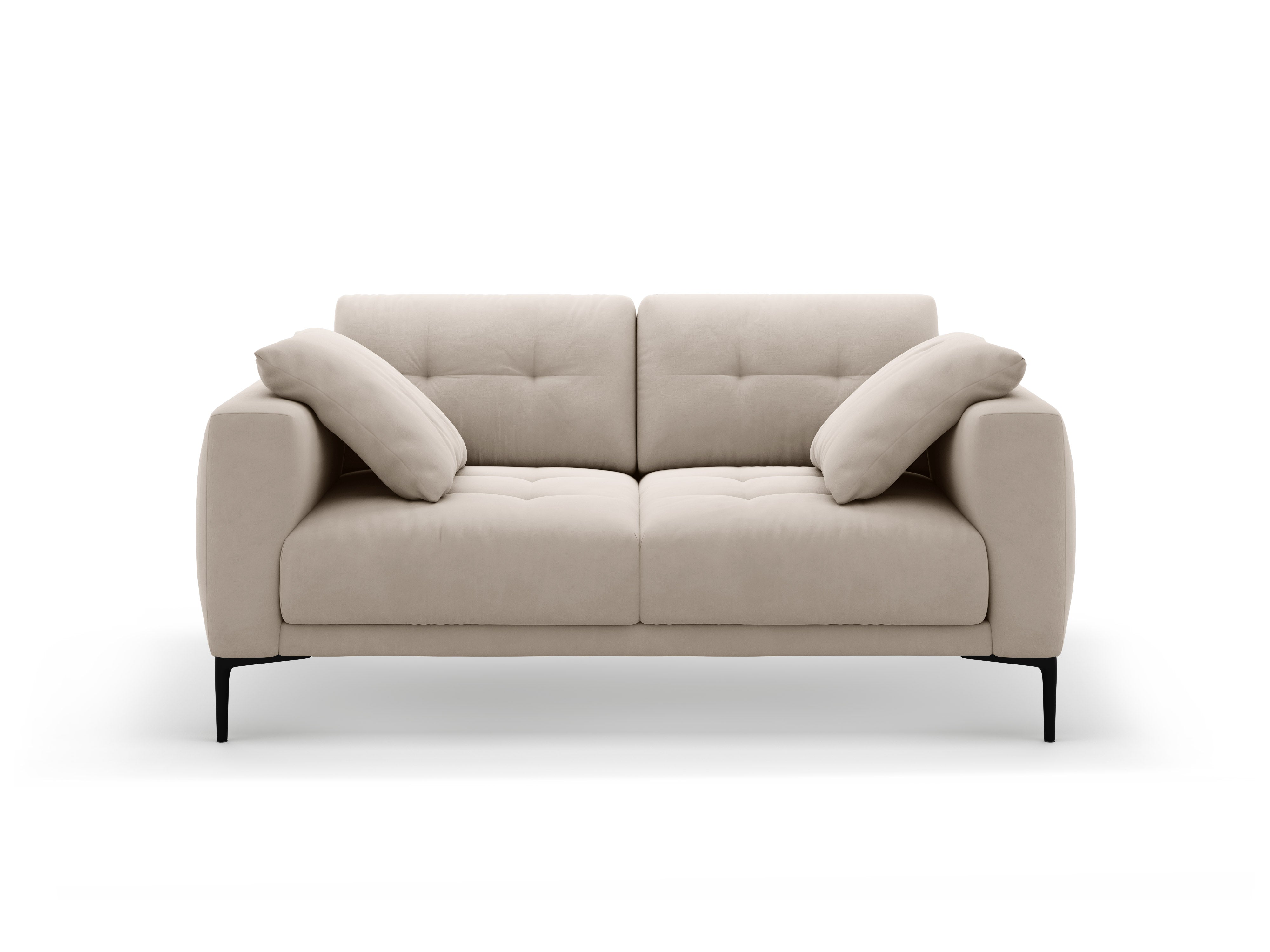 Velvet 2-Seater Sofa BEMY Beige