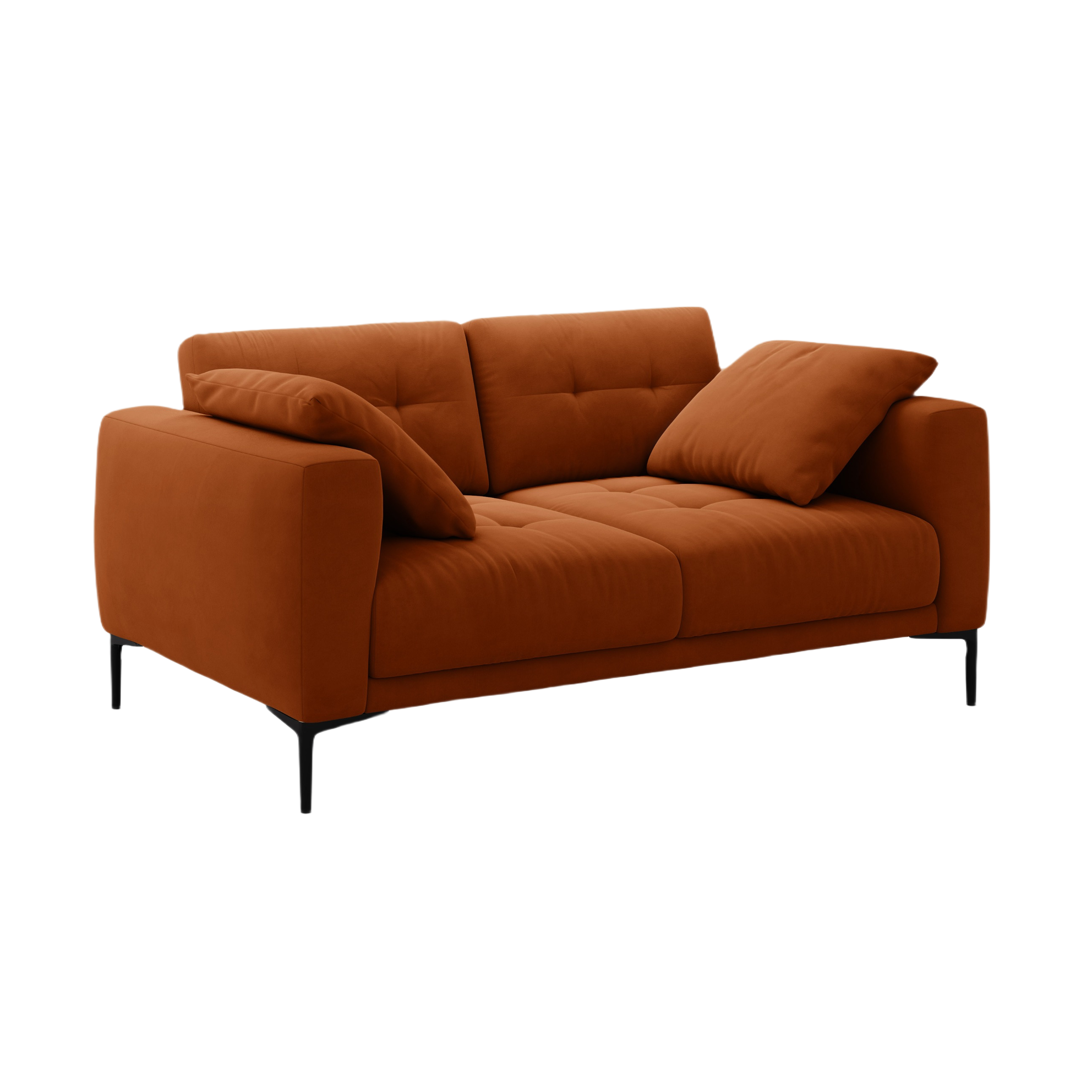 Velvet 2-Seater Sofa BEMY Terracotta