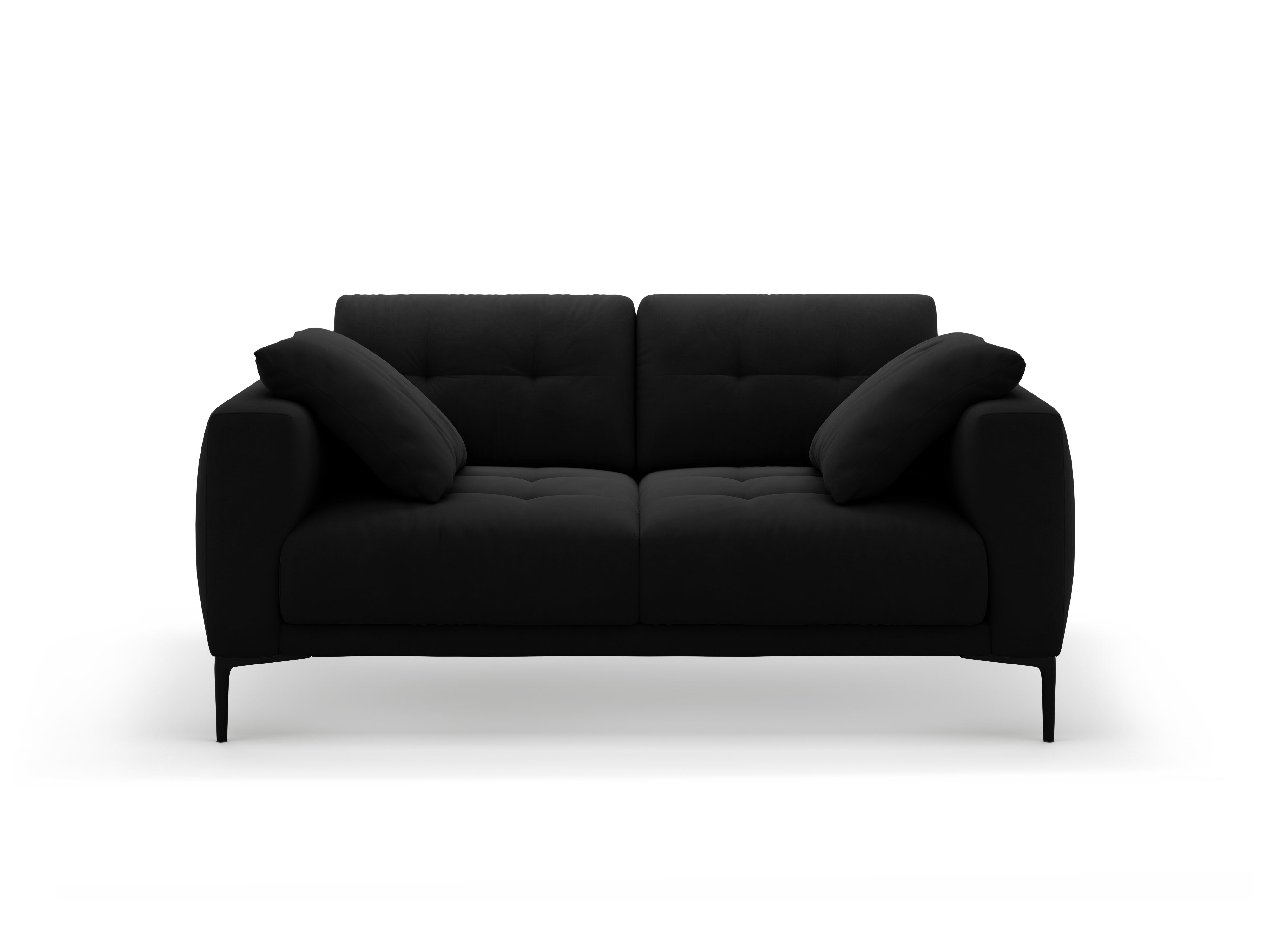 Velvet 2-Seater Sofa BEMY Black