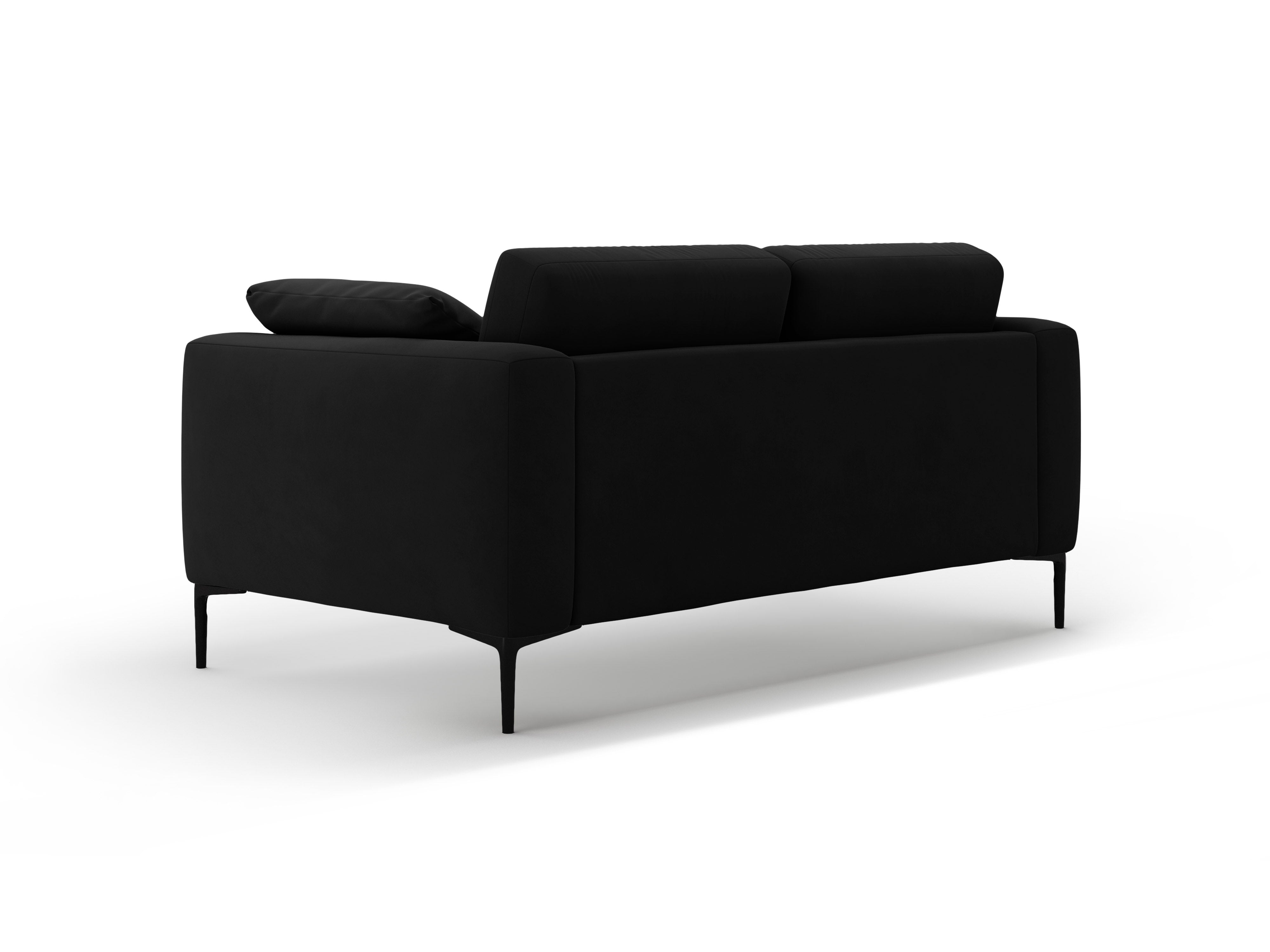 Velvet 2-Seater Sofa BEMY Black
