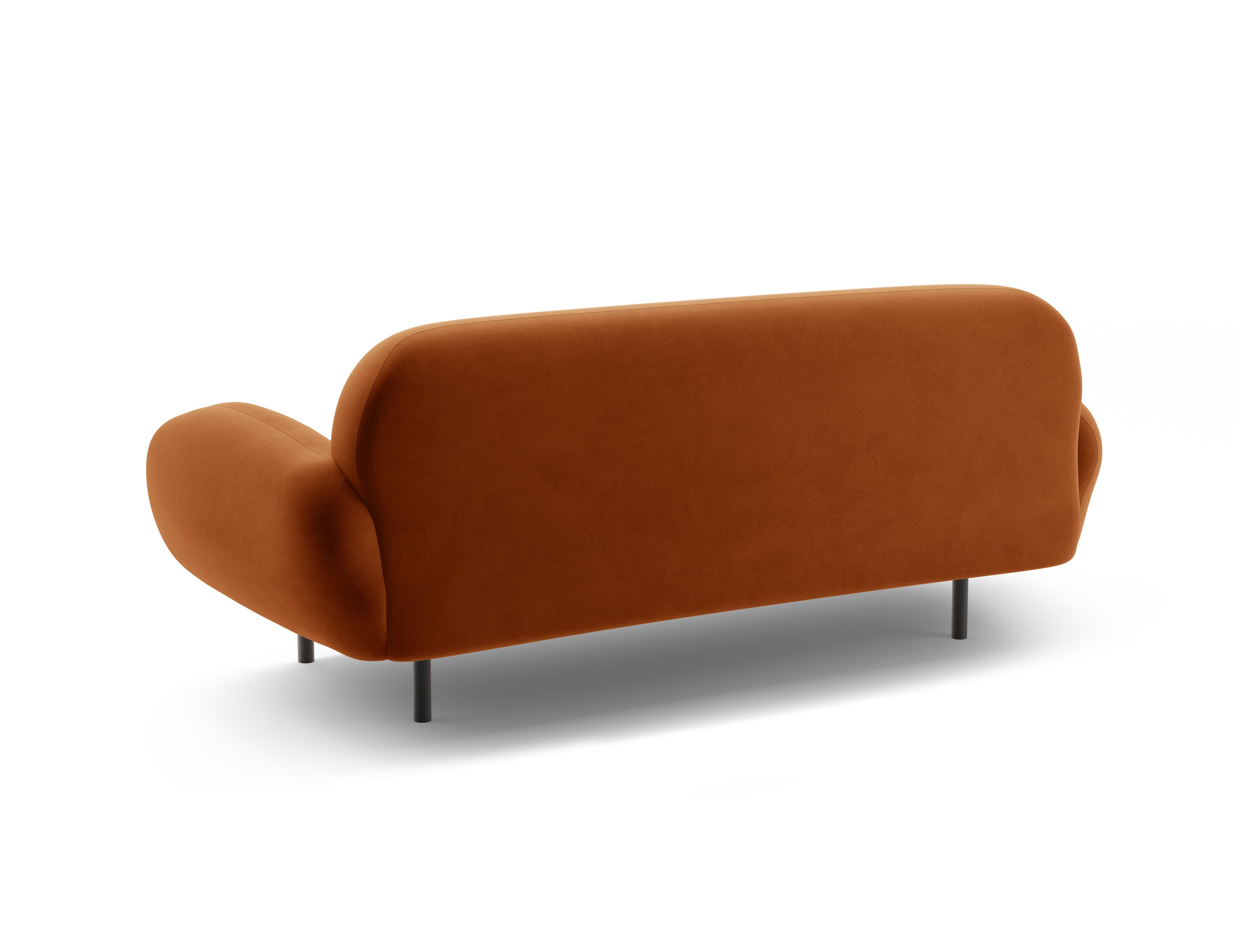 Velvet sofa 2.5-seater POPPY terracotta